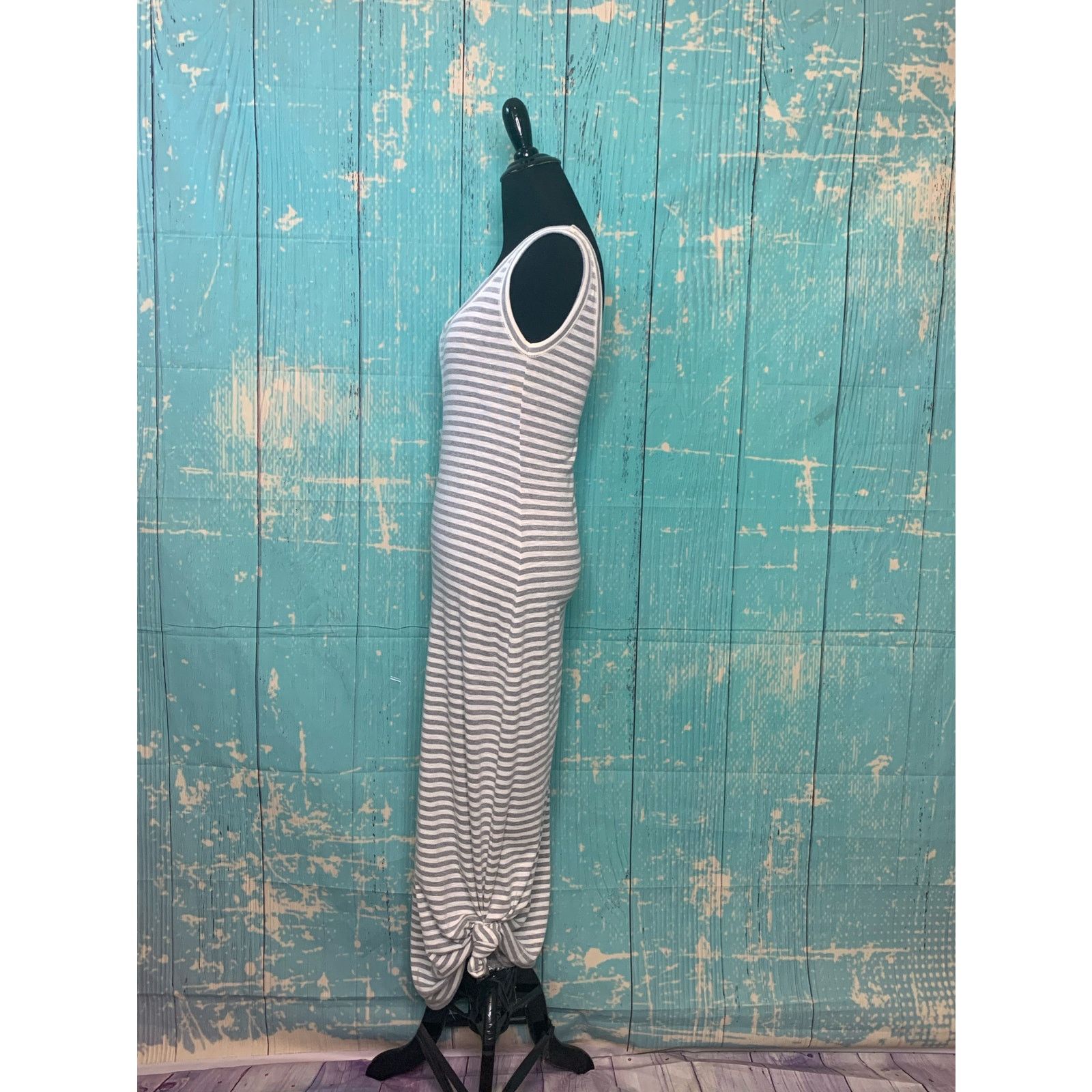 Loft Loft gray striped maxi tank top dress size XS Size XS / US 0-2 / IT 36-38 - 10 Thumbnail