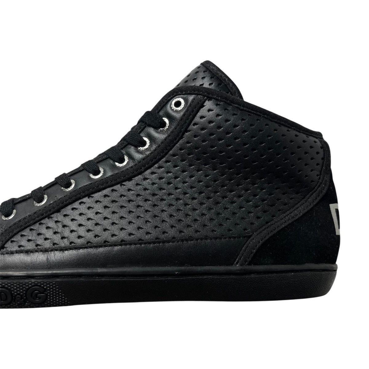 Dolce & Gabbana 2000s Dolce & Gabbana Perforated Hi-Top Court Sneakers Size US 8 / EU 41 - 2 Thumbnail