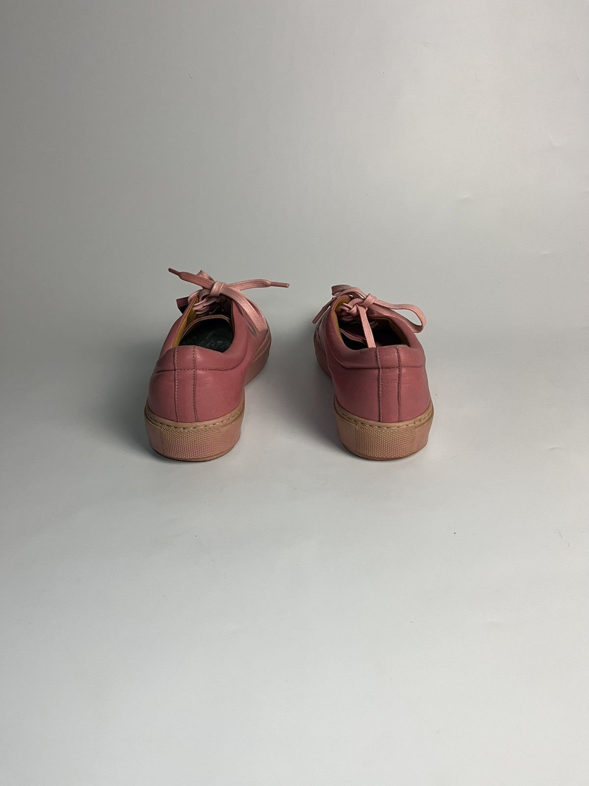 Acne Studios Acne Studios “Adriana” Face Plaque Pink Leather Low Sneakers Size US 9 / IT 39 - 5 Thumbnail