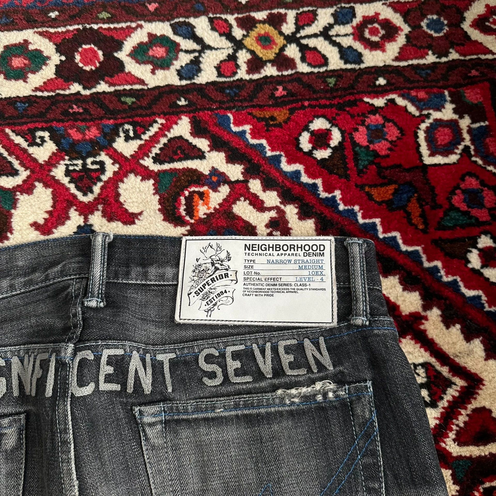 Neighborhood nbhd Narrow Denim Jeans Black M Size US 33 - 8 Thumbnail