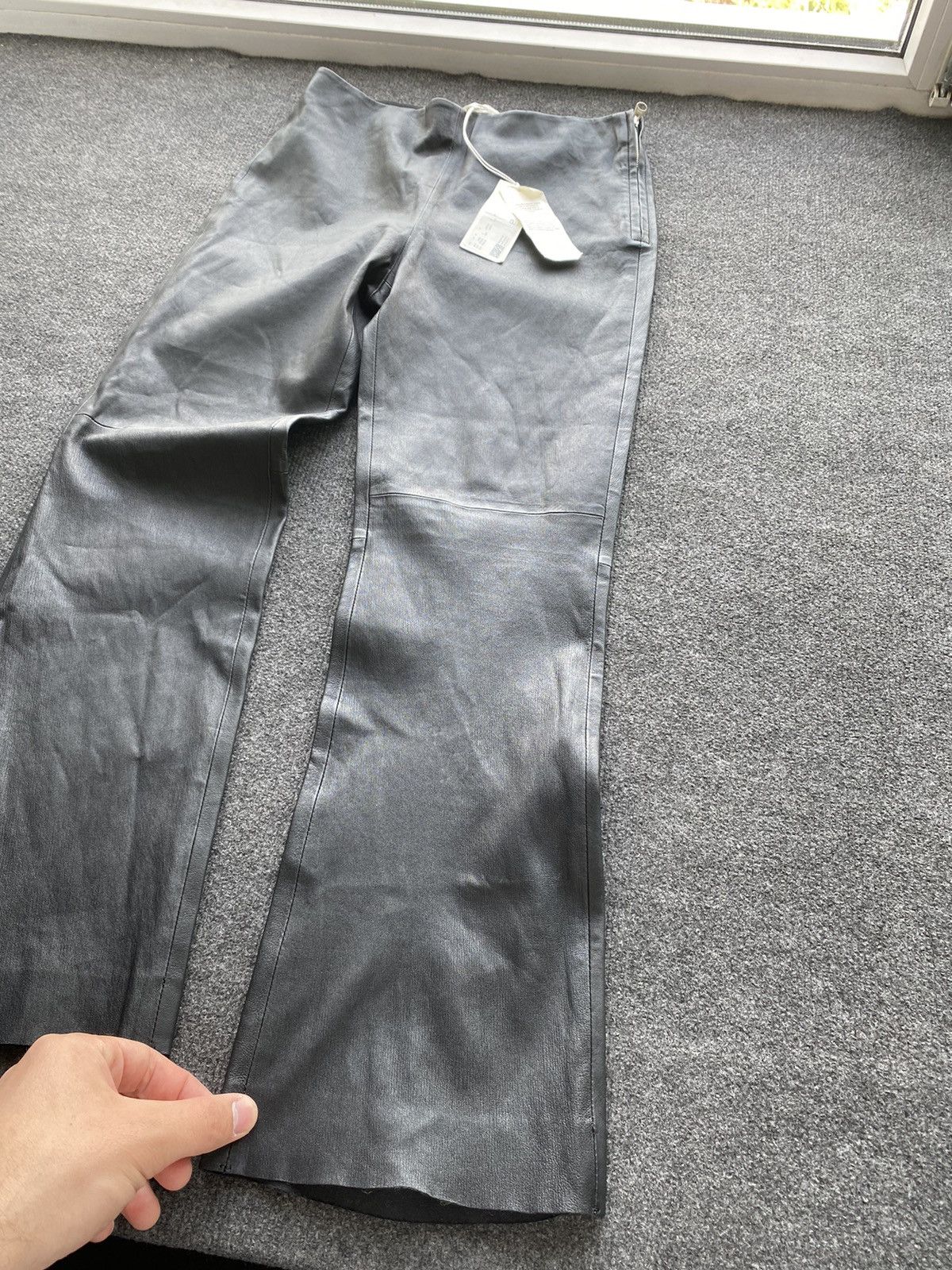 Arket 🔥350€ RRP Arket Luxury Bootcut Leather Pants women 28/40 eu Size 28" / US 6 / IT 42 - 23 Thumbnail