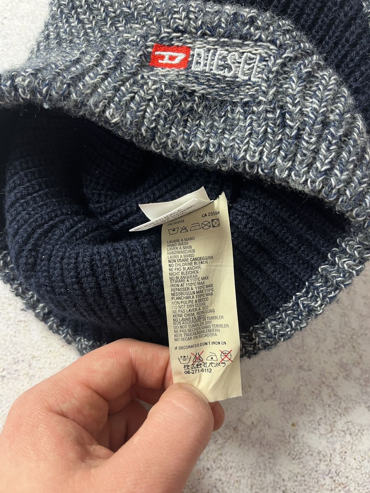 Diesel Diesel Rare Vintage Y2K Tan Grey Balaclava Mask Cap Size ONE SIZE - 4 Thumbnail