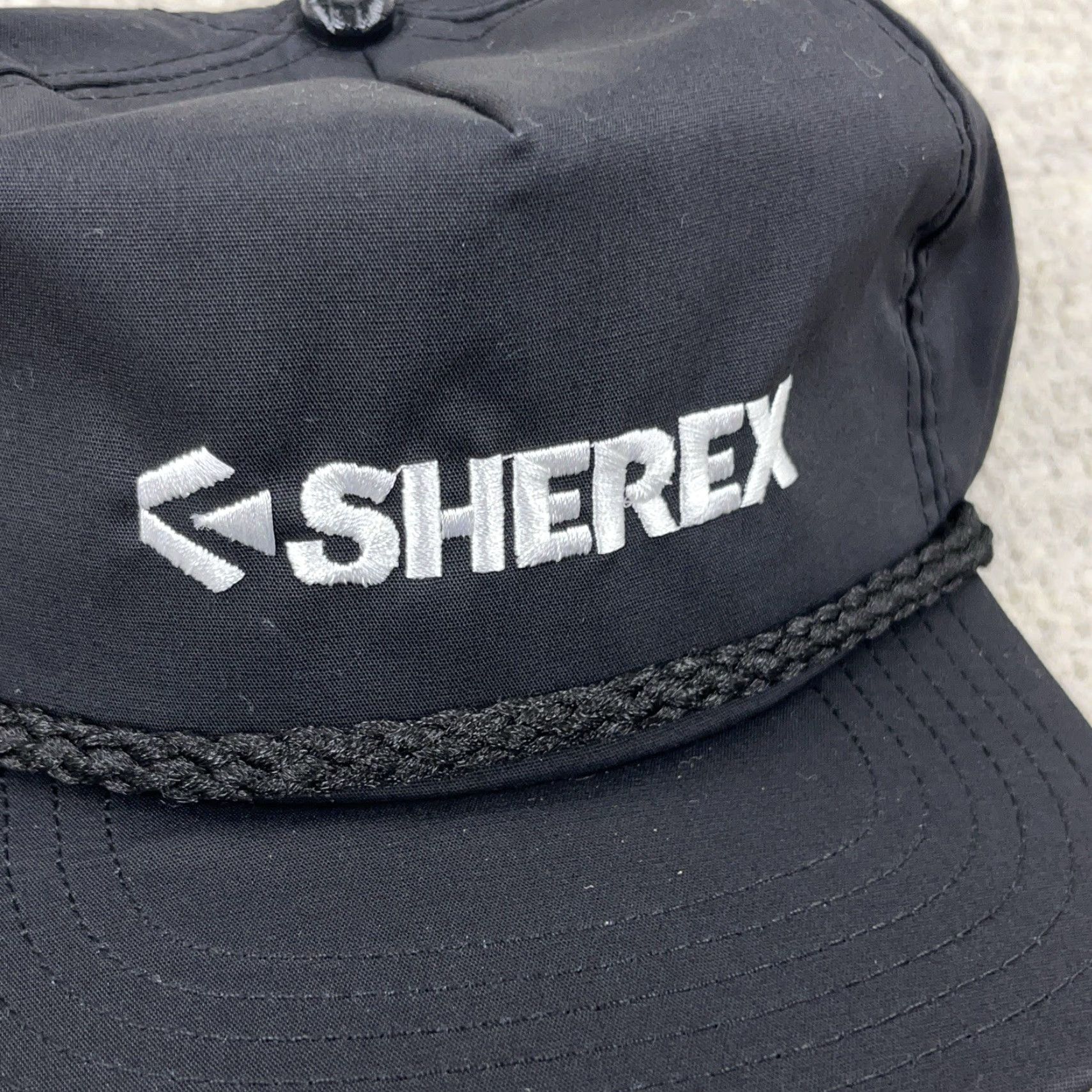 Vintage VINTAGE Sherex Trucker Hat Cap SnapBack Black Made In USA Rope Coal Mine 80s F29 Size ONE SIZE - 2 Thumbnail