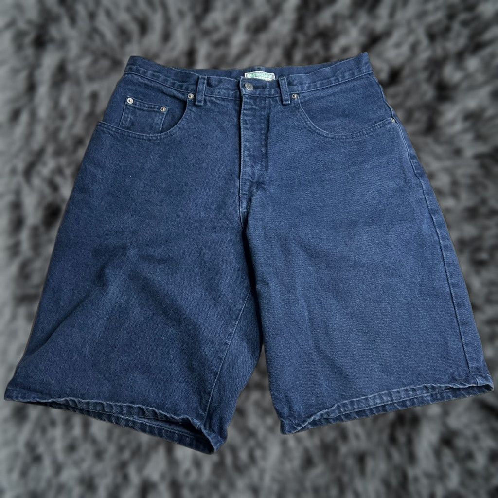 Guess VINTAGE GUESS Denim Shorts Blue 33 5-Pocket 90s USA Made Bermuda Mens Classic Jersey? Size US 33 - 1 Thumbnail