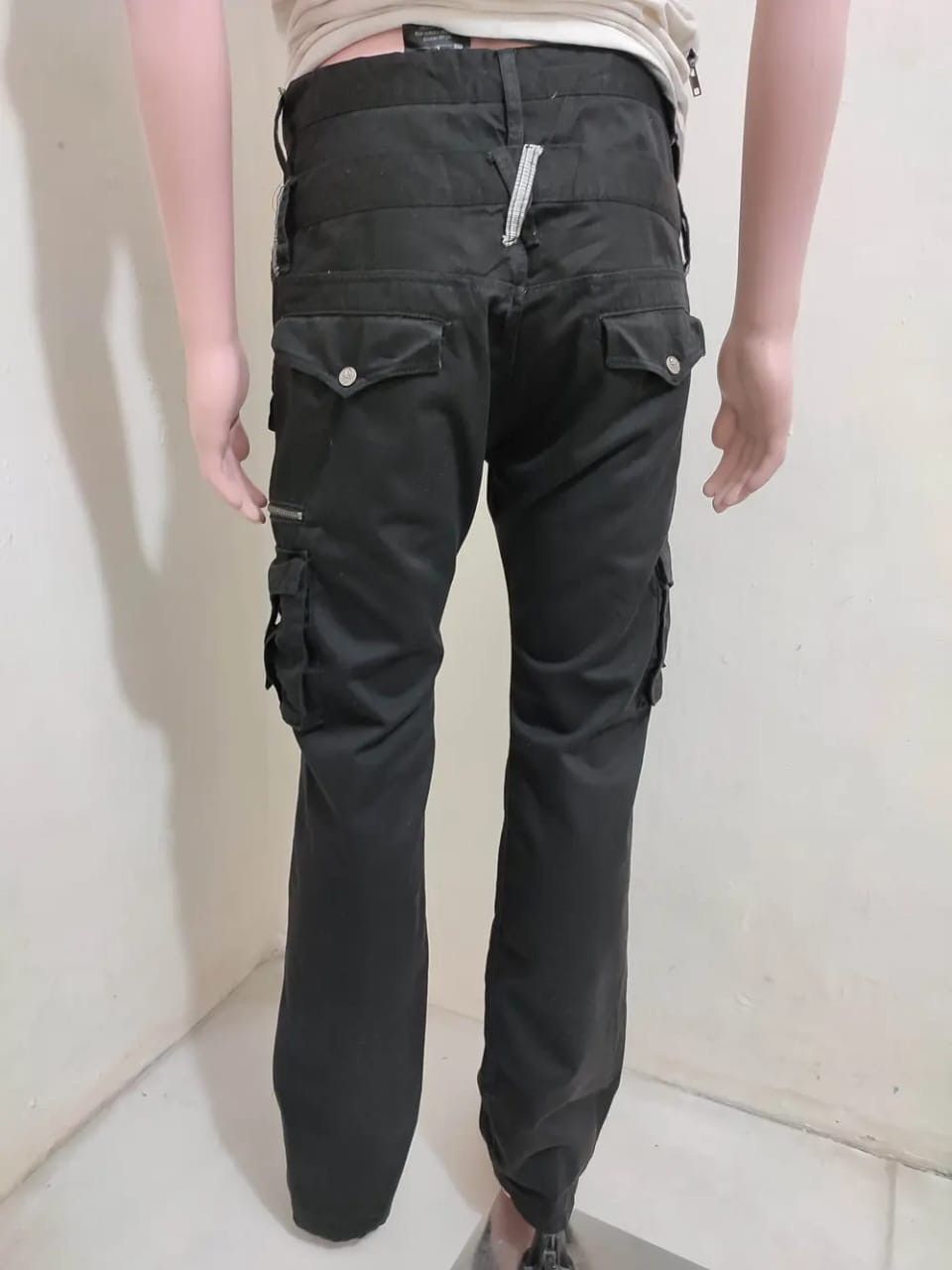 Japanese Brand Doublefocus double Waist Cargo Skull Button Punk Pants Size US 33 - 4 Thumbnail