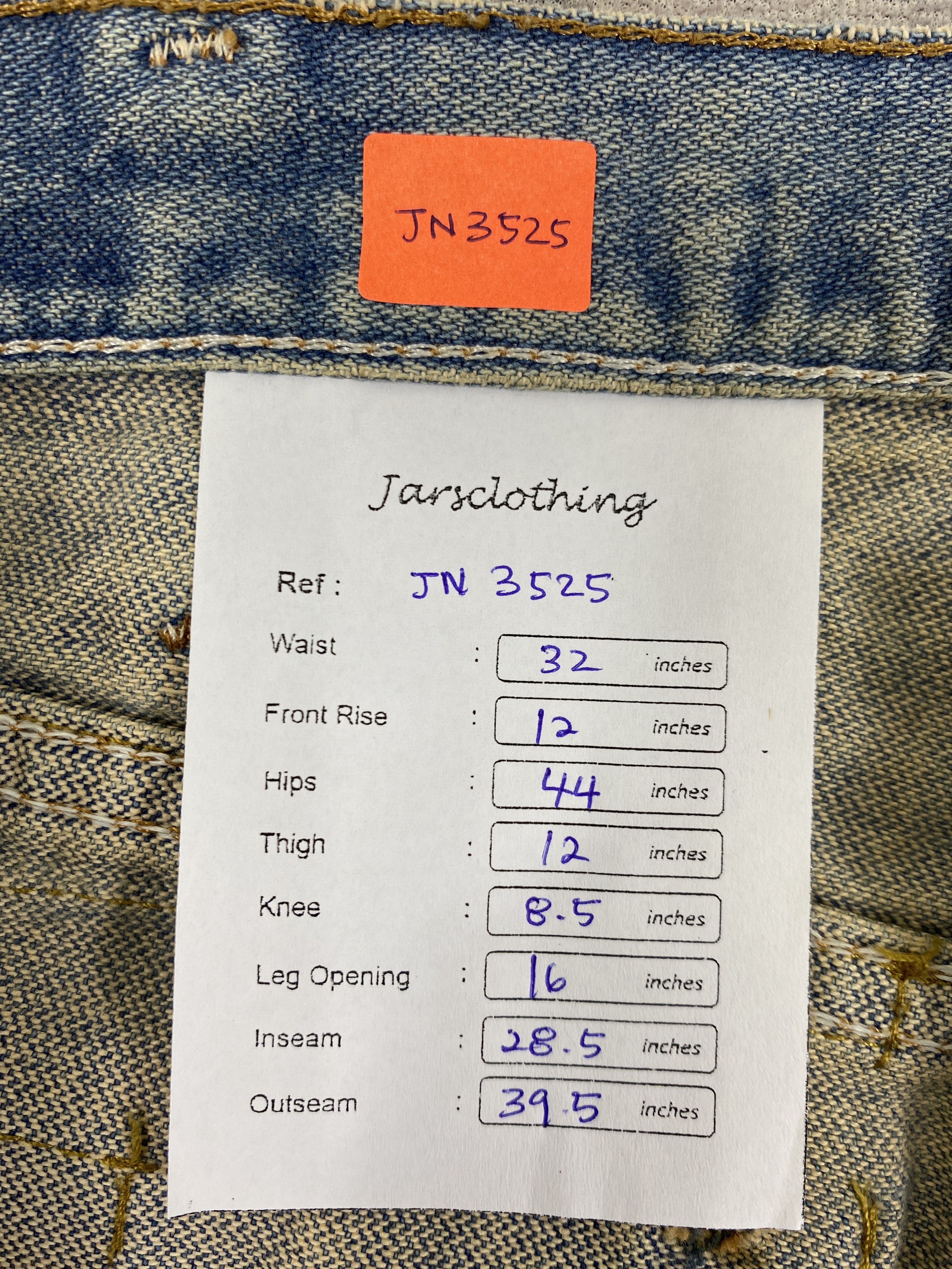 Japanese Brand Distressed Blue Vintage Wrangler Jeans 32x28.5 Denim- JN3525 Size US 32 / EU 48 - 8 Thumbnail