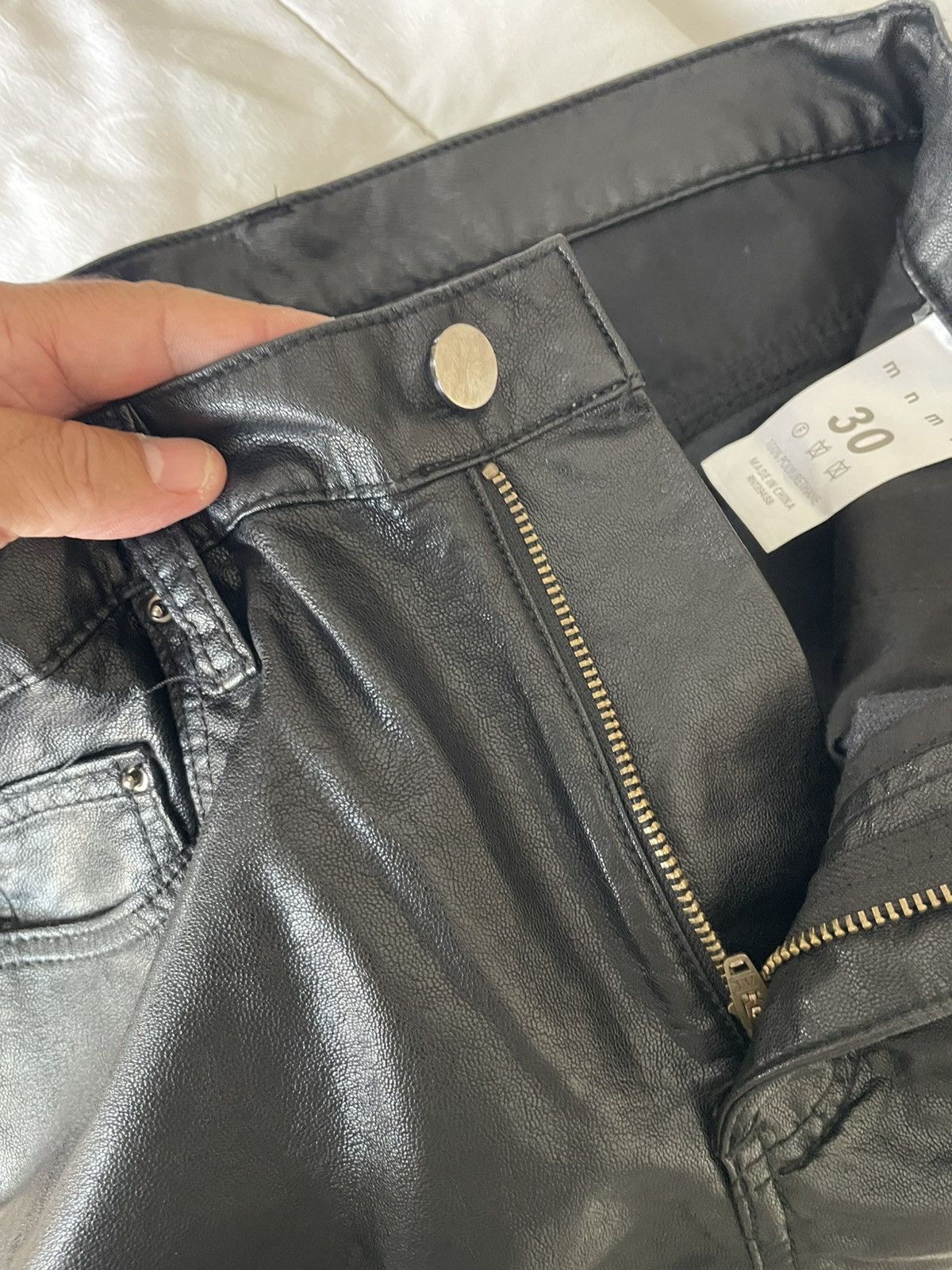 MNML Faux Leather jeans Size US 30 / EU 46 - 6 Thumbnail