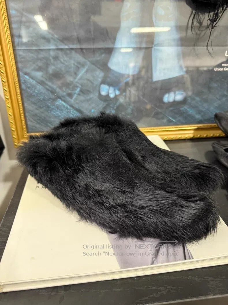 Yohji Yamamoto YOHJI YAMAMOTO Real fur velvet slippers Size US 6 / EU 39 - 3 Thumbnail