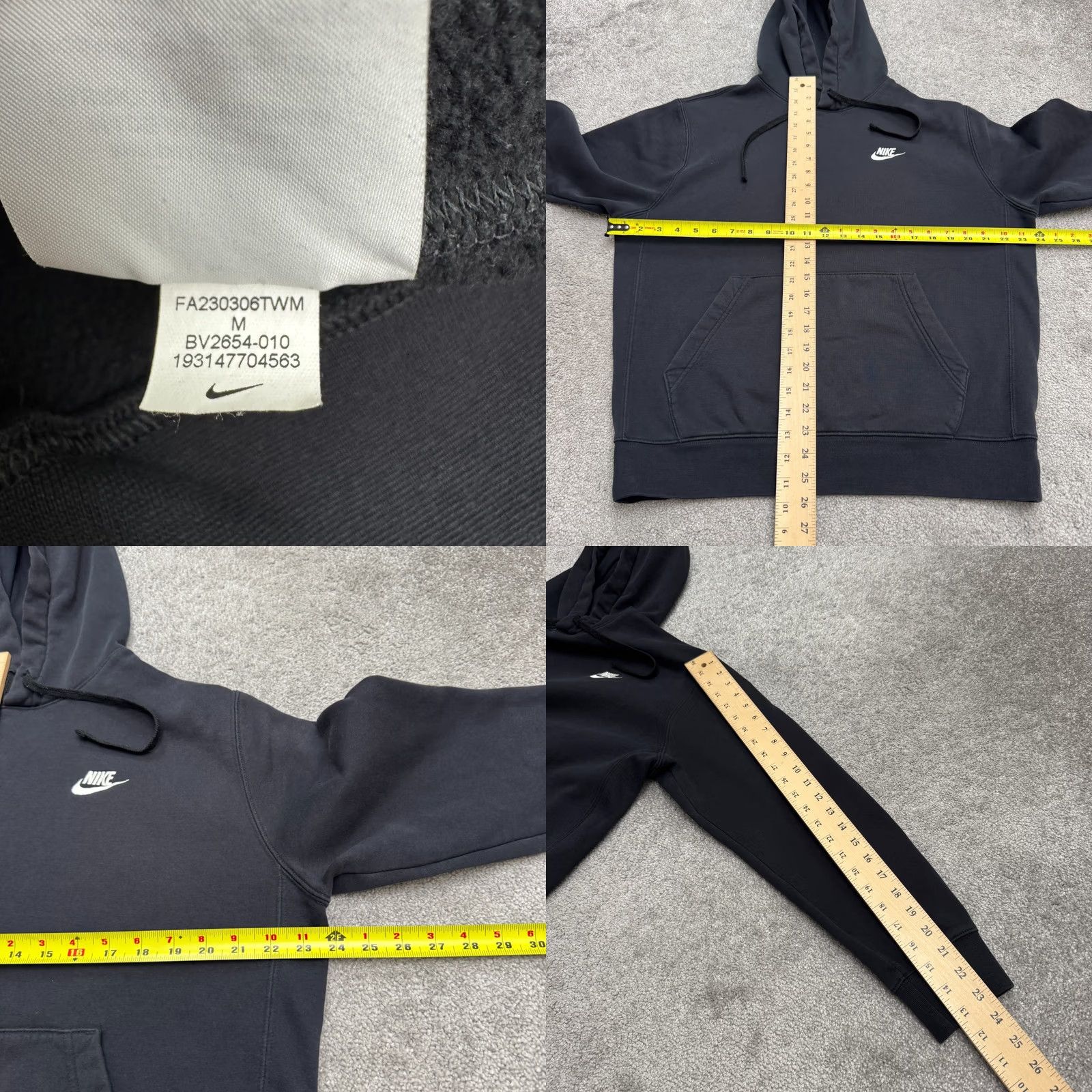 Nike Nike Fleece Pullover Hoodie Mens Medium Black Swoosh Logo Activewear Size US M / EU 48-50 / 2 - 9 Thumbnail