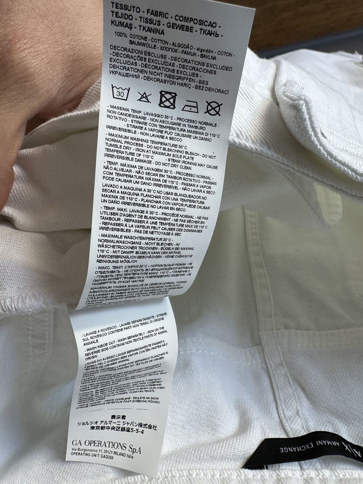 Armani Exchange Armani Exchange Wide denim pants white trousers jeans Size 30" / US 8 / IT 44 - 13 Thumbnail