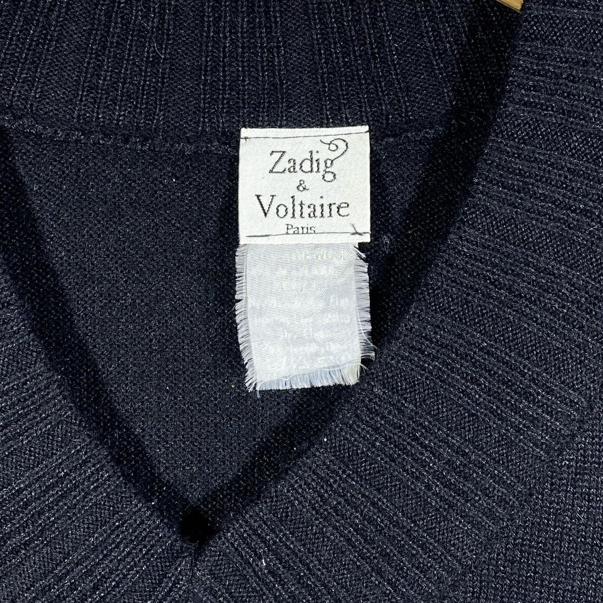 Zadig & Voltaire Pull Noir Vintage Zadig & Voltaire (Laine Mixte x Cachemire) Size M / US 6-8 / IT 42-44 - 4 Thumbnail