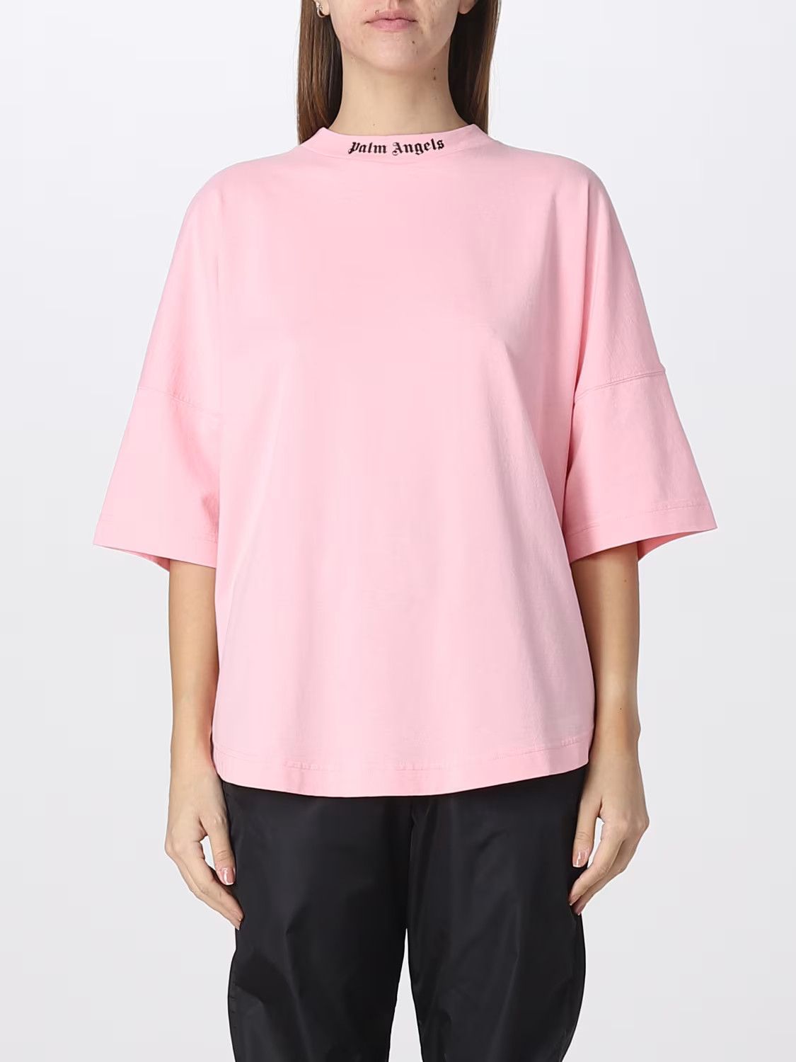 Palm Angels Pink Classic Logo Oversized T-shirt Size US XXS / EU 40 - 3 Thumbnail