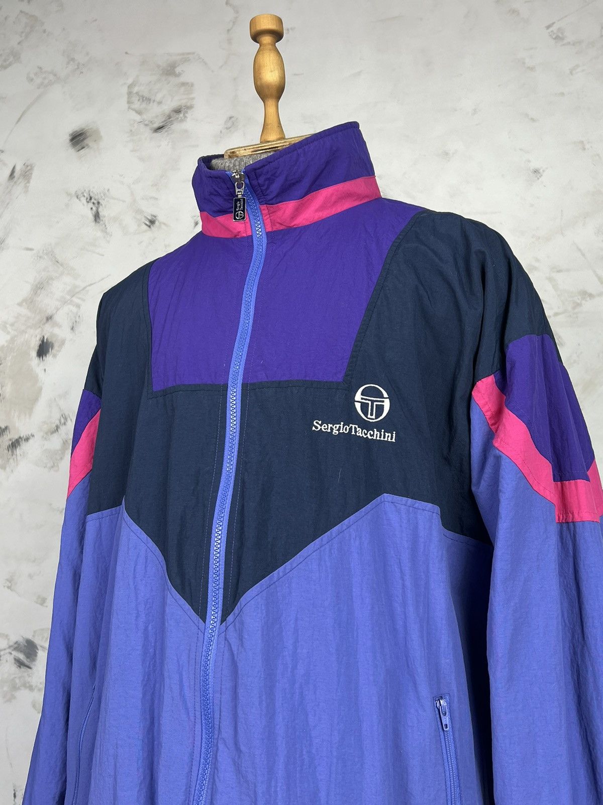 Sergio Tacchini Vintage Sergio Tacchini Jacket Size L - XL Size US XL / EU 56 / 4 - 3 Thumbnail