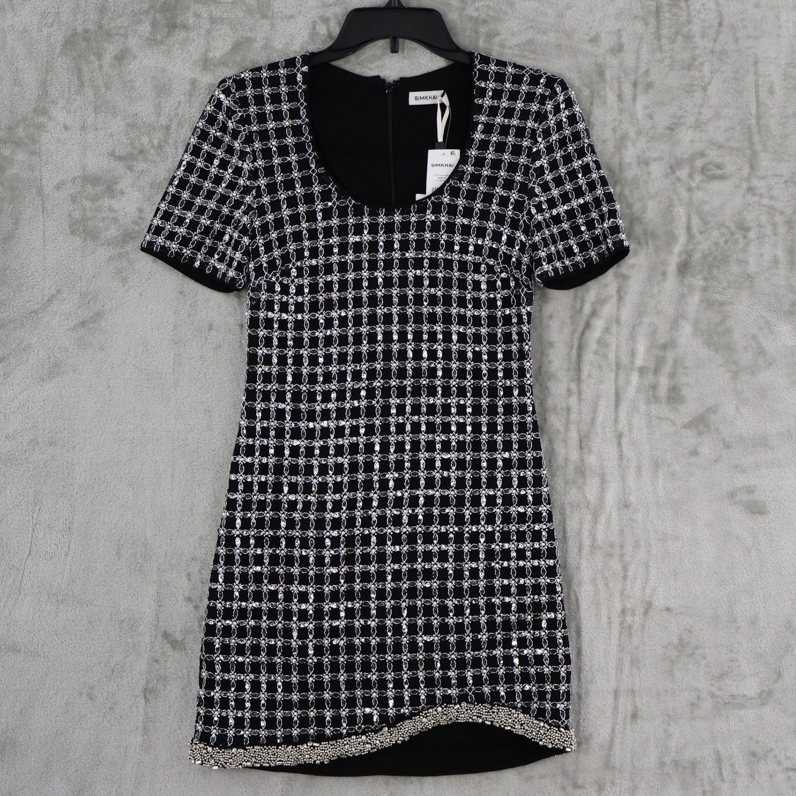 Simkhai SIMKHAI Vivalie Embellished Mini Dress Womens 0 Black NWT Size XS / US 0-2 / IT 36-38 - 1 Thumbnail