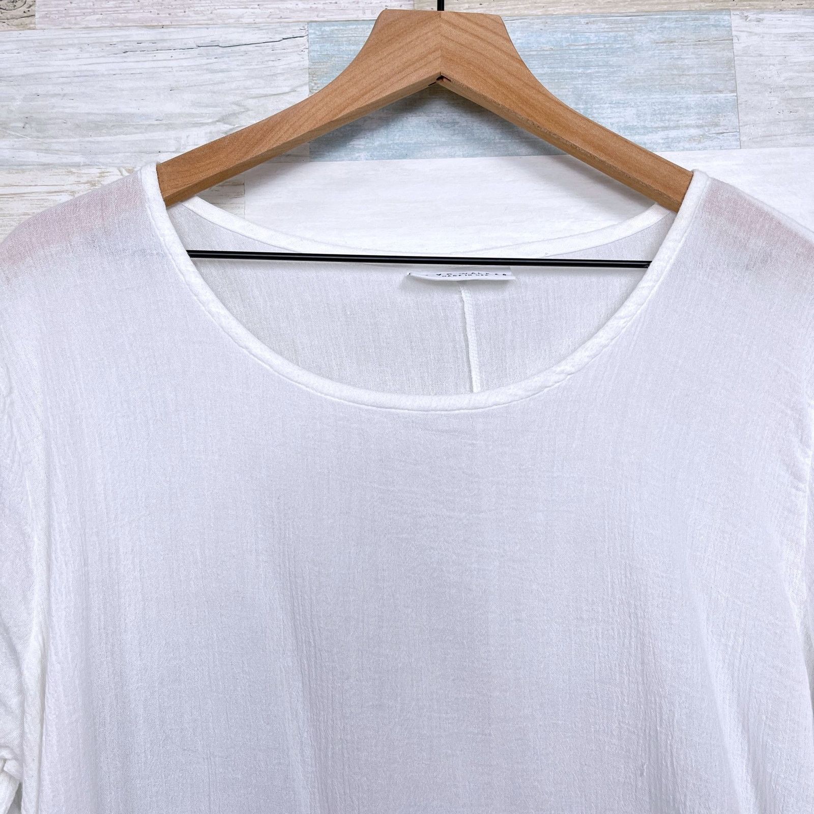 Bryn Walker Bryn Walker Gauze Lagenlook Tunic Top White 3/4 Sleeve XS Size XS / US 0-2 / IT 36-38 - 2 Thumbnail