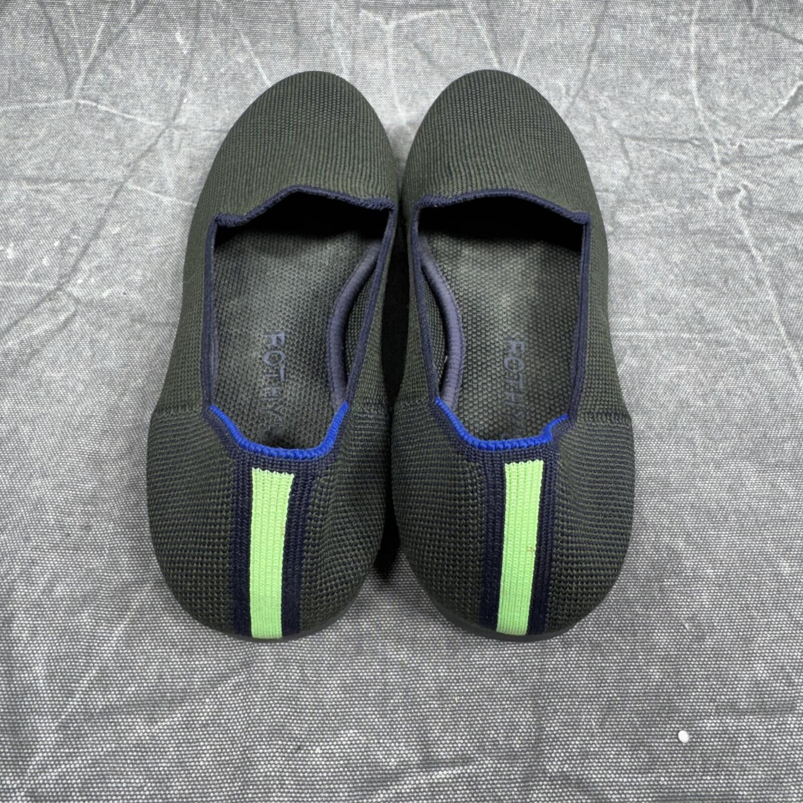 Rothy's Rothys Flats Women's 6.5 Olive Loafers Slip On Ballet Size US 7.5 / IT 37.5 - 3 Thumbnail
