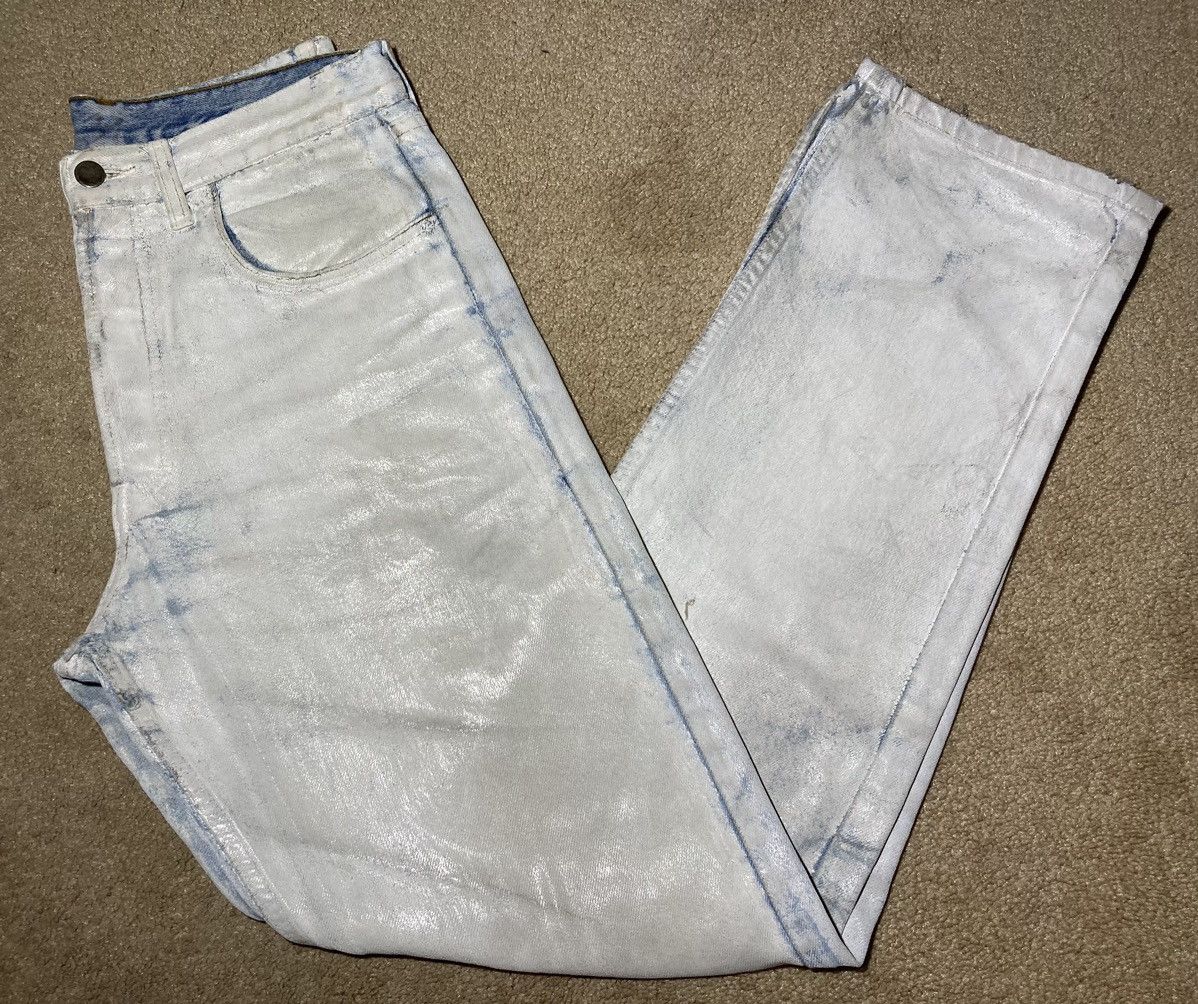 Maison Margiela 1999 Maison Margiela Painted Artisanal 0 10 90s White Jeans Size US 32 / EU 48 - 1 Thumbnail