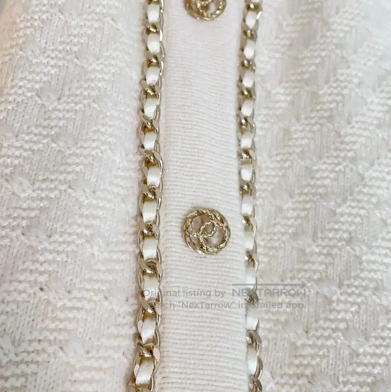 Chanel Chanel White Cashmere Chain Cardigan . Size S / US 4 / IT 40 - 6 Thumbnail