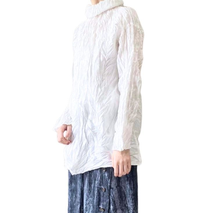 Issey Miyake Issey Miyake 90s White Whipped Pleat Top Size ONE SIZE - 3 Thumbnail