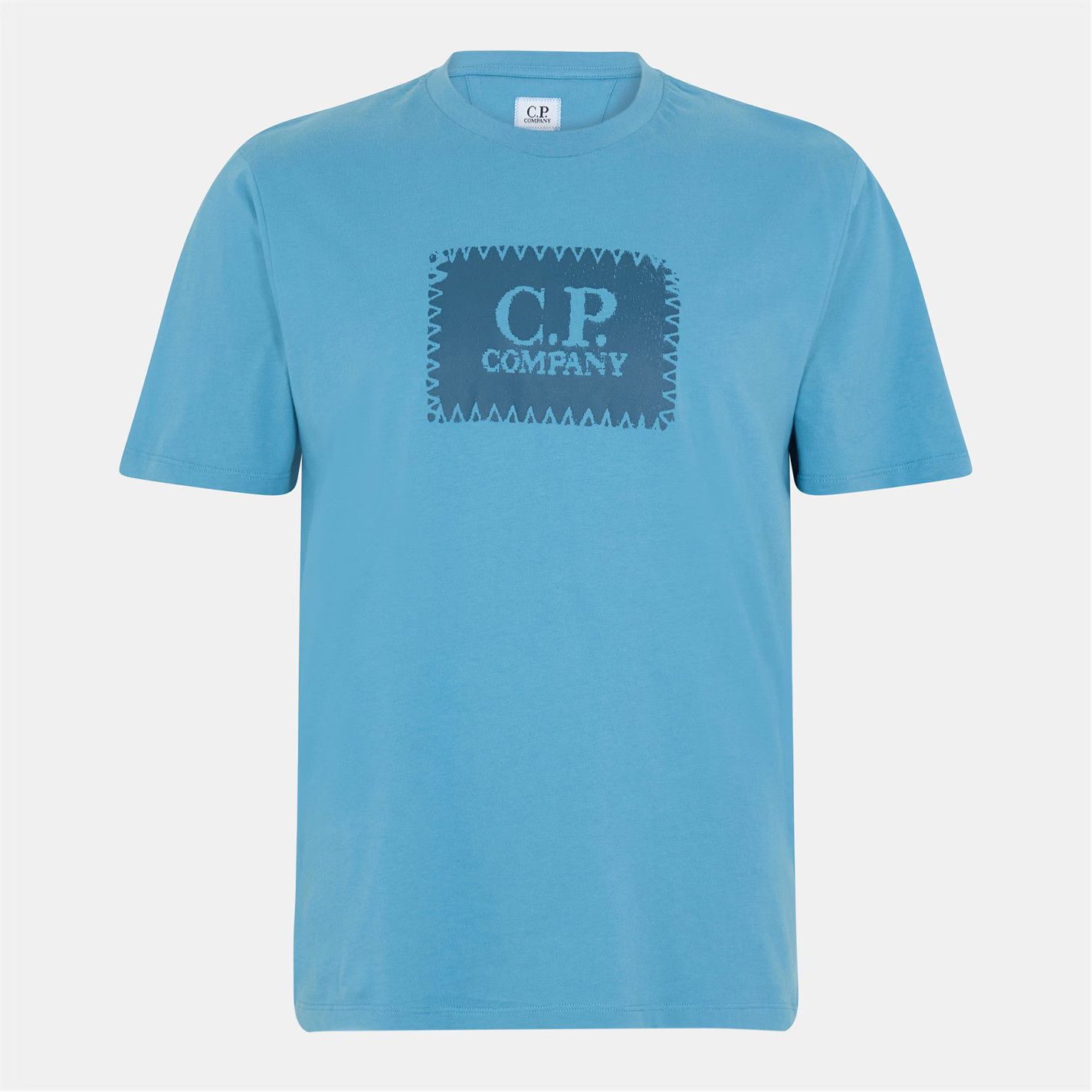 C.P. Company o1g2r1mq0426 Block Logo Regular Fit T-Shirt in Blue Size US XS / EU 42 / 0 - 1 Thumbnail