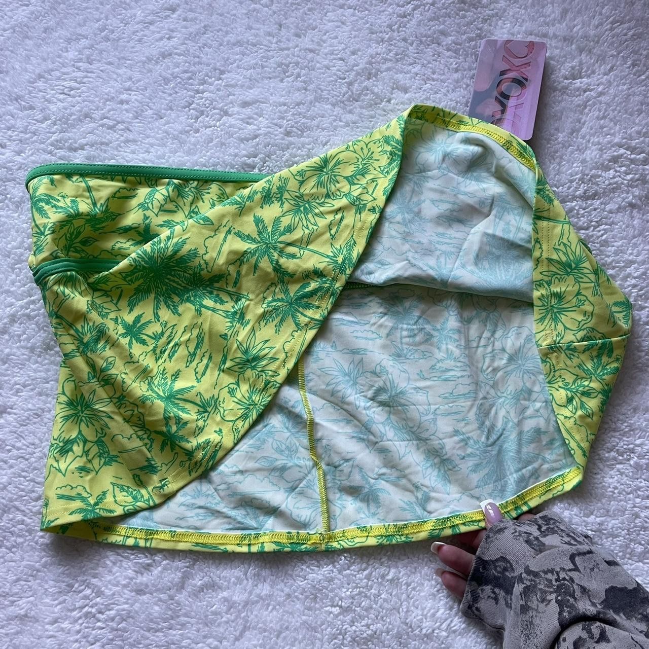 XOXO XOXO Green Mini Swim Skirt Size Large Size 31" - 5 Thumbnail