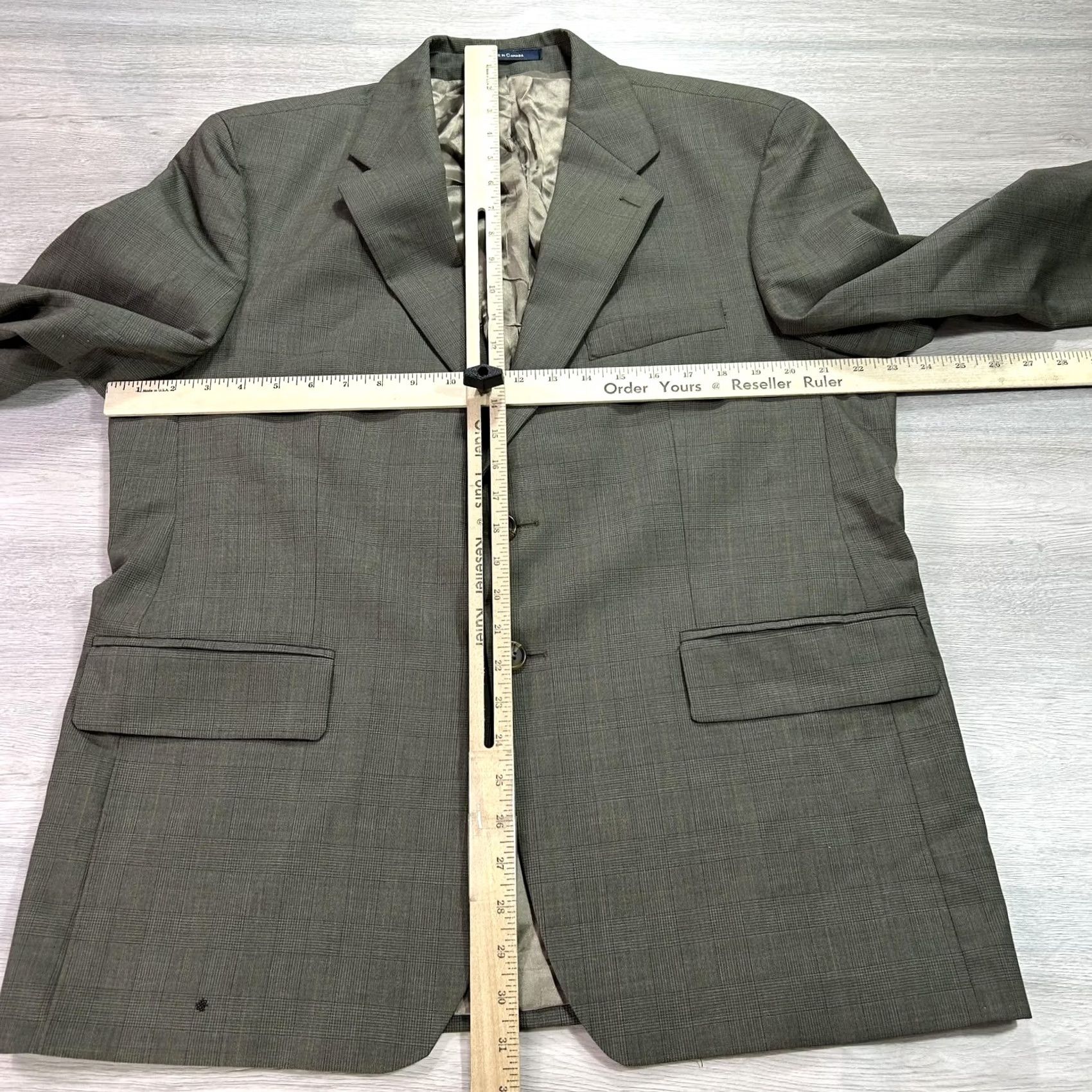 Chaps Chaps Ralph Lauren Blazer Mens 42S Gray Wool Glen Plaid Two Button Sport Coat Carlin Coat? Size 42R - 7 Thumbnail