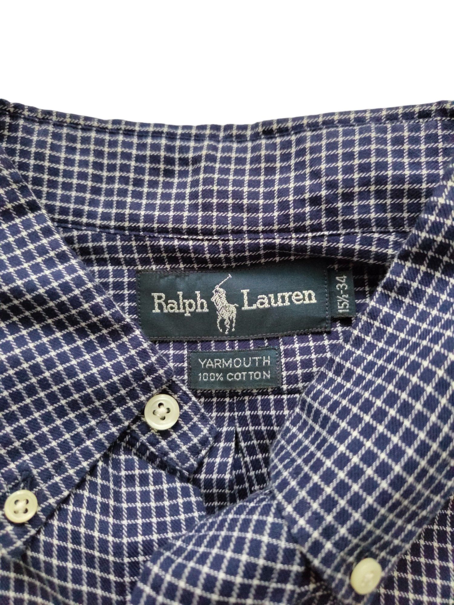 Ralph Lauren Ralph Lauren Blue Checkered Long Sleeves Shirt Size US M / EU 48-50 / 2 - 3 Thumbnail