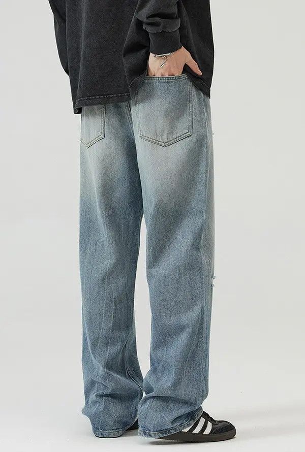 Japanese Brand Hayase x Akai Vintage Street Washed Ripped Casual Jeans Size US 32 / EU 48 - 5 Thumbnail