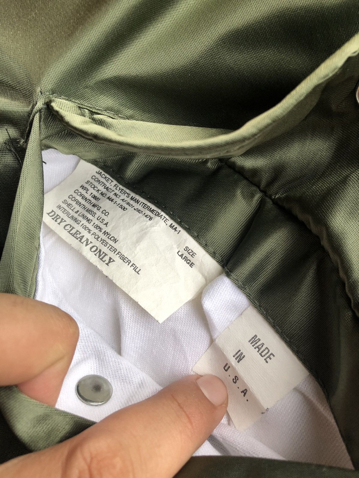 Standard Issue Vtg Corinth MFG MA-1 Flyers Man Special Issue Miltary Jacket Size US L / EU 52-54 / 3 - 21 Thumbnail