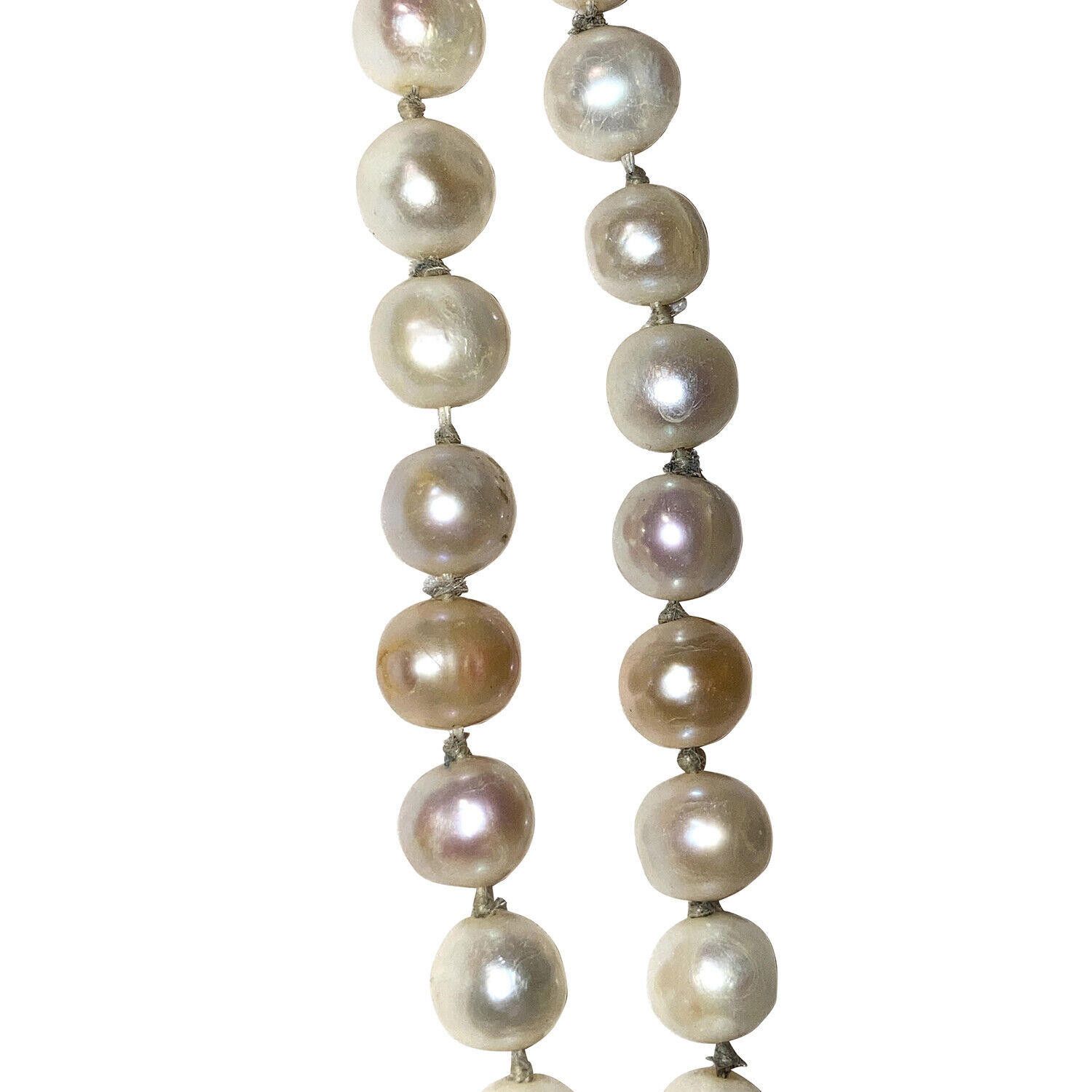 Handmade Cultured Pearl Bead Necklace with Sterling Filigree Clasp Size ONE SIZE - 2 Thumbnail