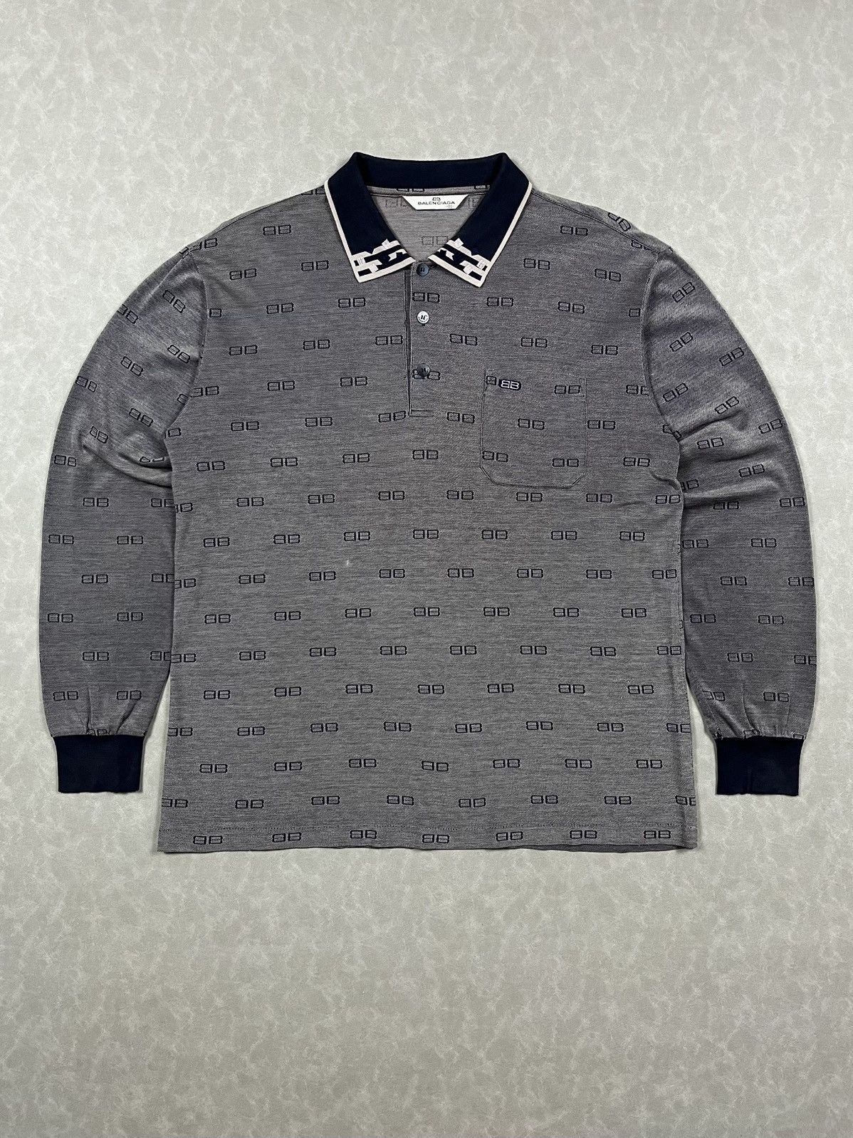 Balenciaga 90s Balenciaga monogram polos Size US M / EU 48-50 / 2 - 1 Thumbnail