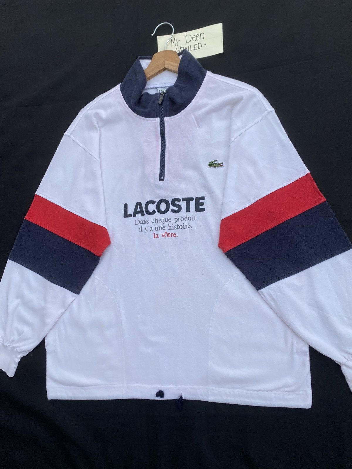 Lacoste Rare Vintage LACOSTE Half zipper Sweater Size US L / EU 52-54 / 3 - 6 Thumbnail
