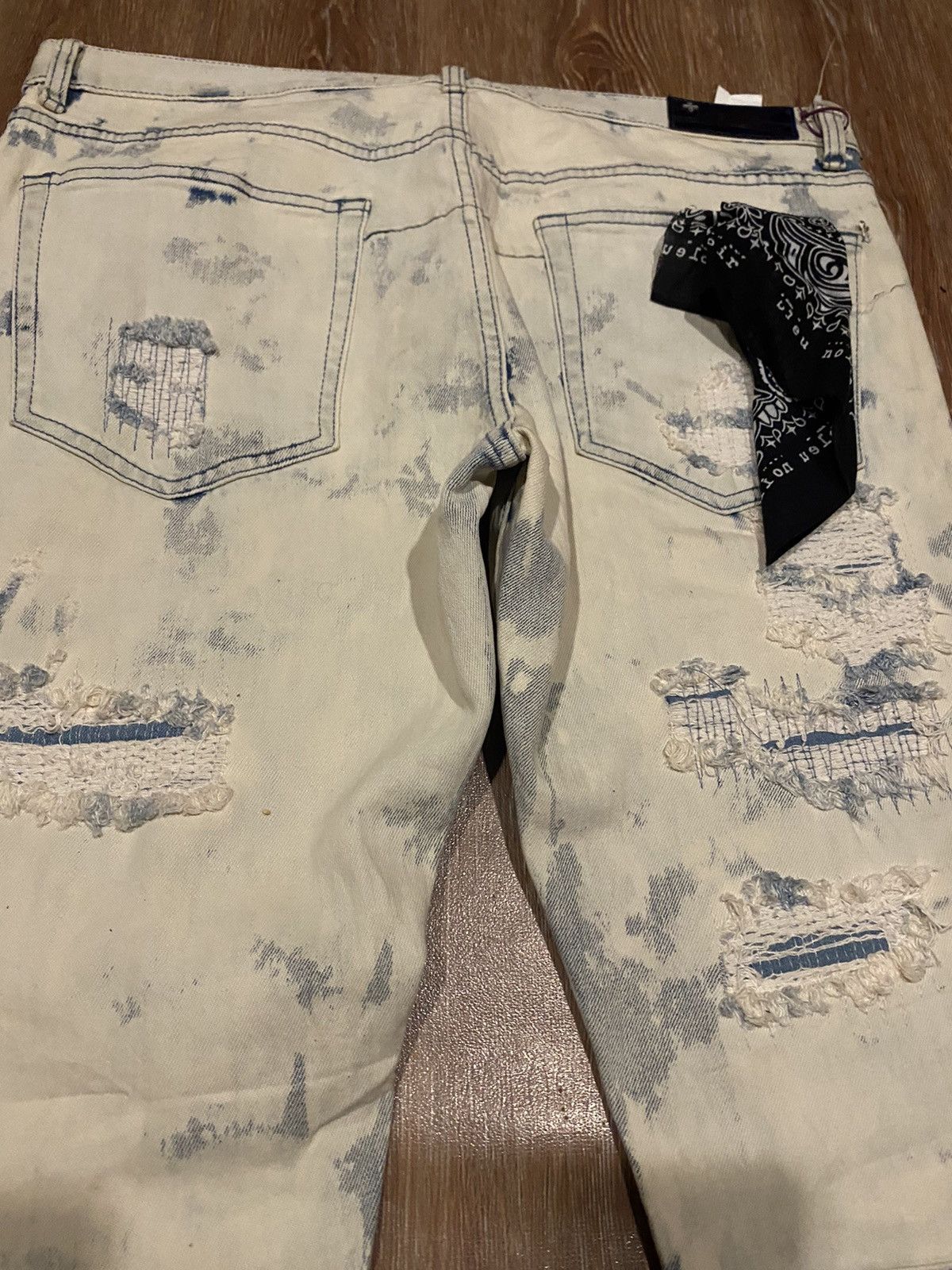 Hysteric Glamour Japan 🇯🇵 bleu noir inspired kapital/ undercover patchwork Size US 38 / EU 54 - 10 Thumbnail