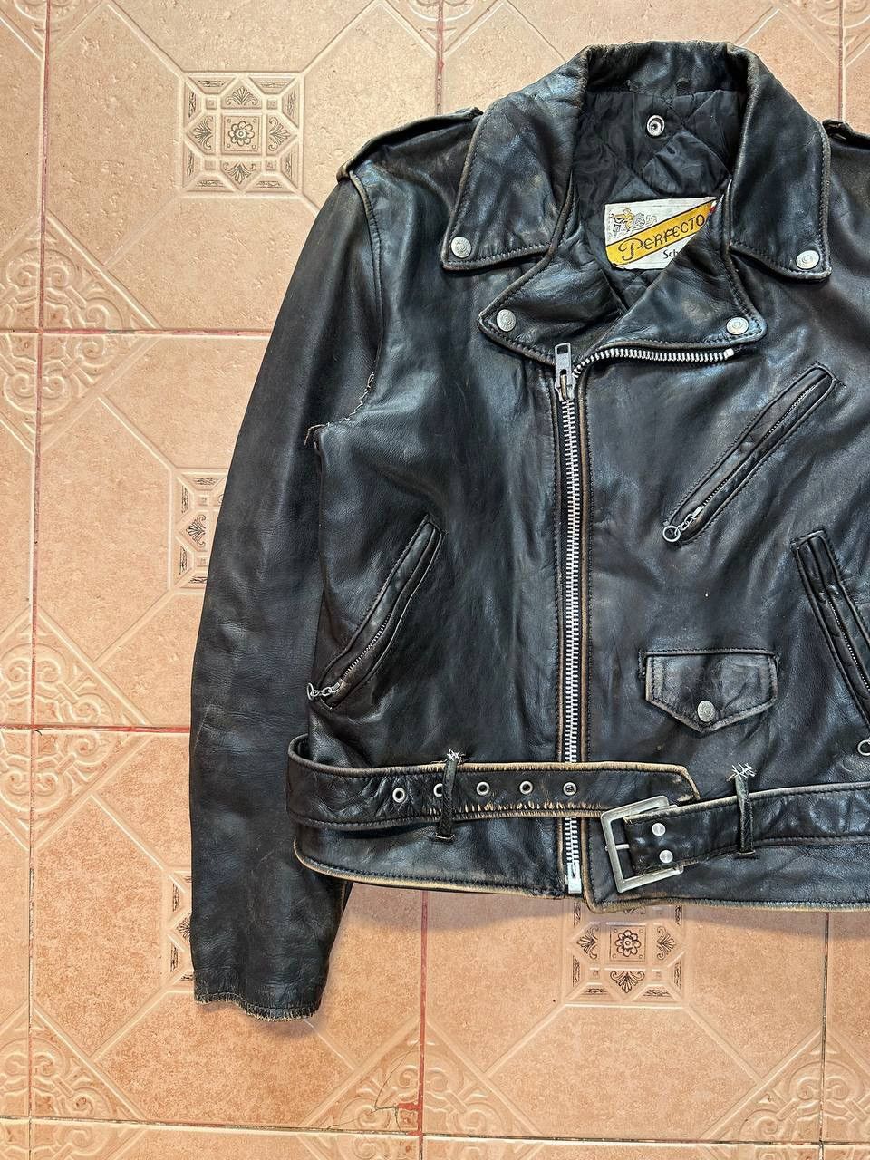 Other Vtg Schott Perfecto Double Collar Leather Jacket Size US S / EU 44-46 / 1 - 3 Thumbnail