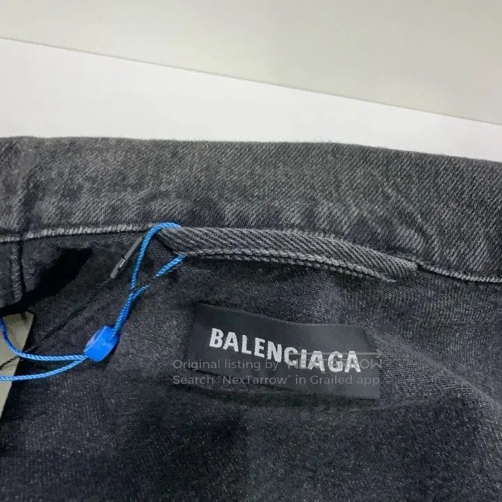 Balenciaga Balenciaga Chest Logo Black Denim Jacket. Size US L / EU 52-54 / 3 - 3 Thumbnail
