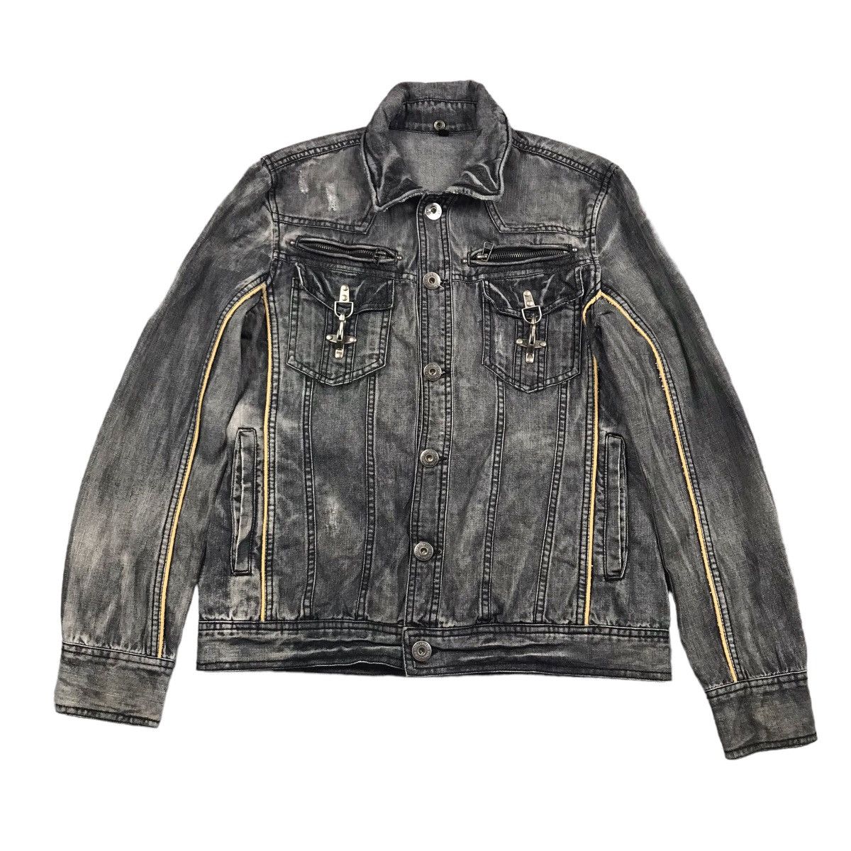 If Six Was Nine × In The Attic × Japanese Brand IN THE ATTIC PUNK BLACK FADED BUTTON JACKET Size US M / EU 48-50 / 2 - 1 Thumbnail