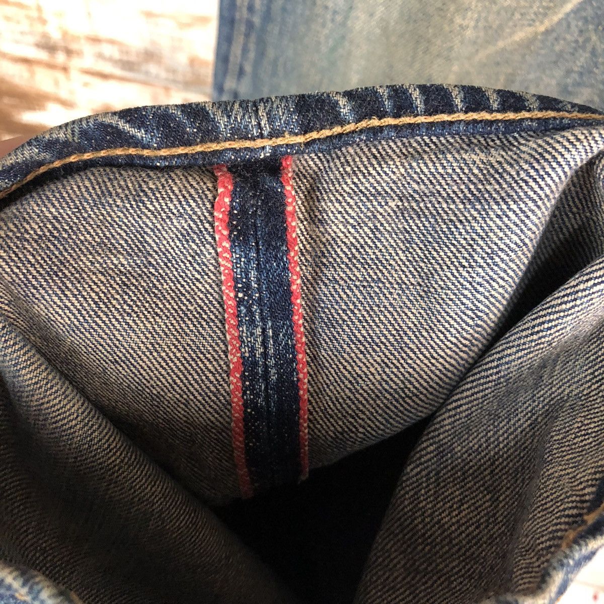 HOLLYWOOD RANCH MARKET DLL HRM Hollywood Ranch Market Blue Denim jeans Pants #C131 Size US 33 - 9 Thumbnail