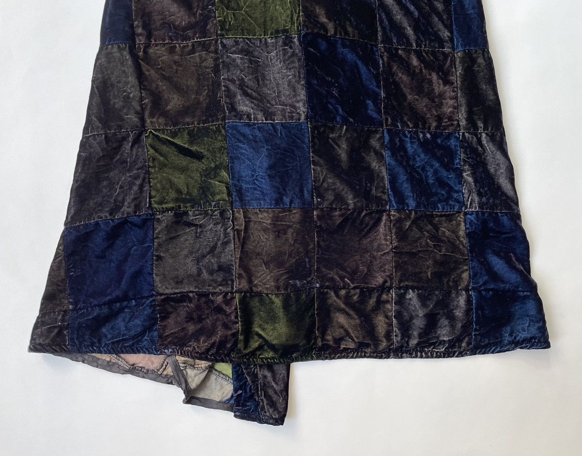 Comme des Garcons S/S 04 Patchwork Velvet Biker Skirt Size 26" / US 2 / IT 38 - 14 Thumbnail