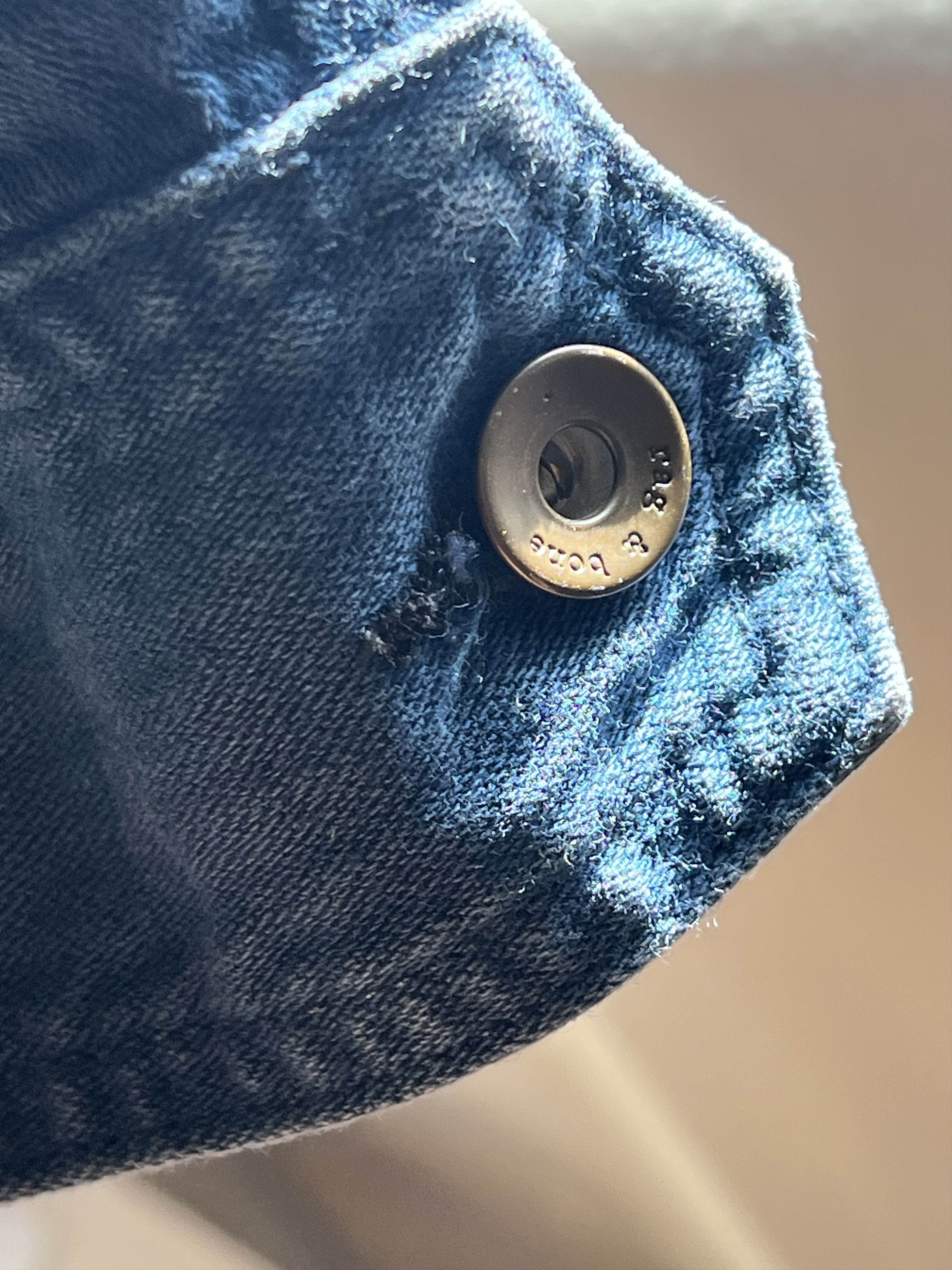 Rag & Bone Rag & Bone - Indigo-Dyed Cotton and Hemp-Blend Denim Jacket Size US M / EU 48-50 / 2 - 3 Thumbnail