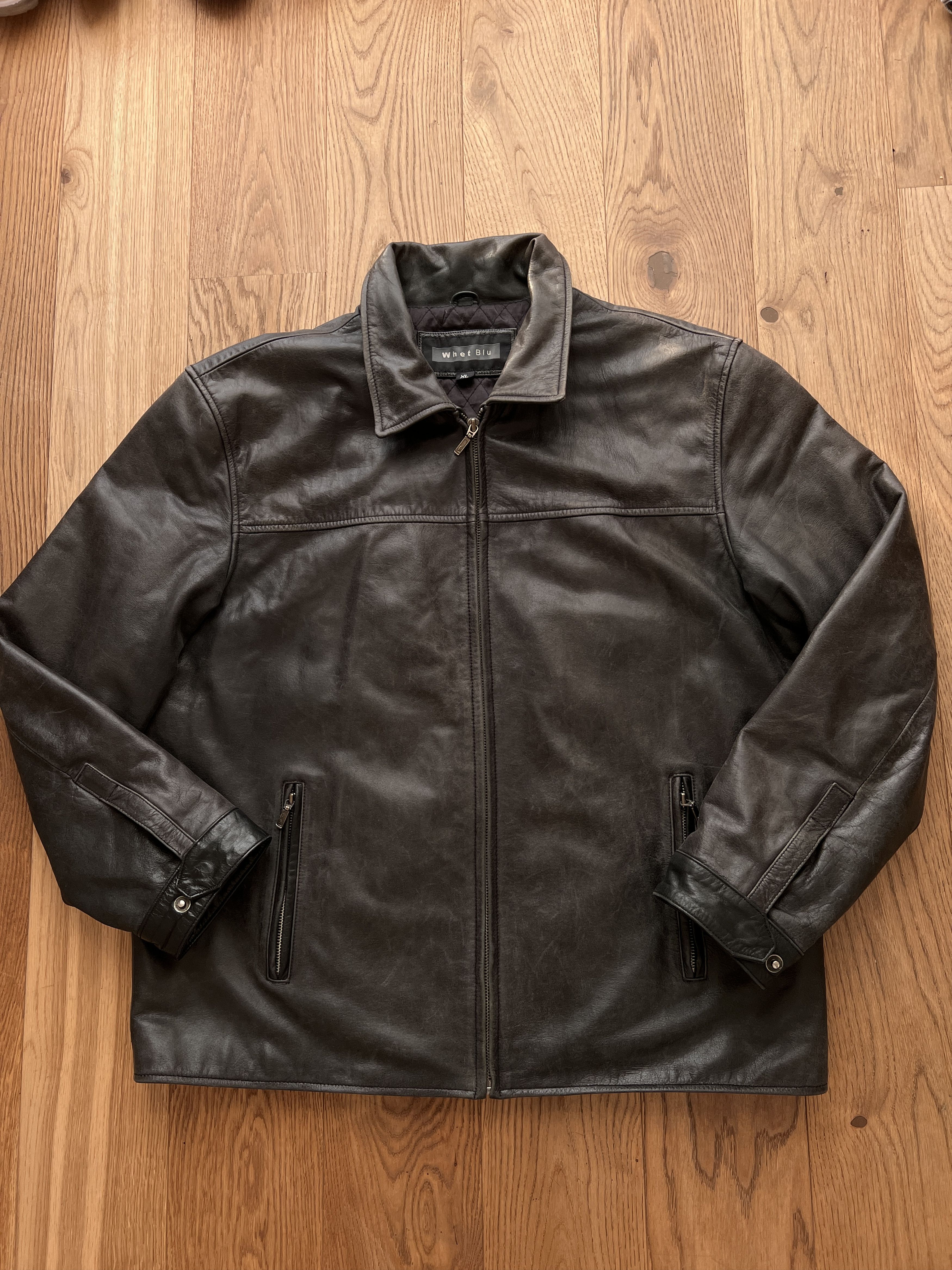 If Six Was Nine Vintage 90s Faded Leather coat hard jacket baggy y2k opium Size US L / EU 52-54 / 3 - 3 Thumbnail