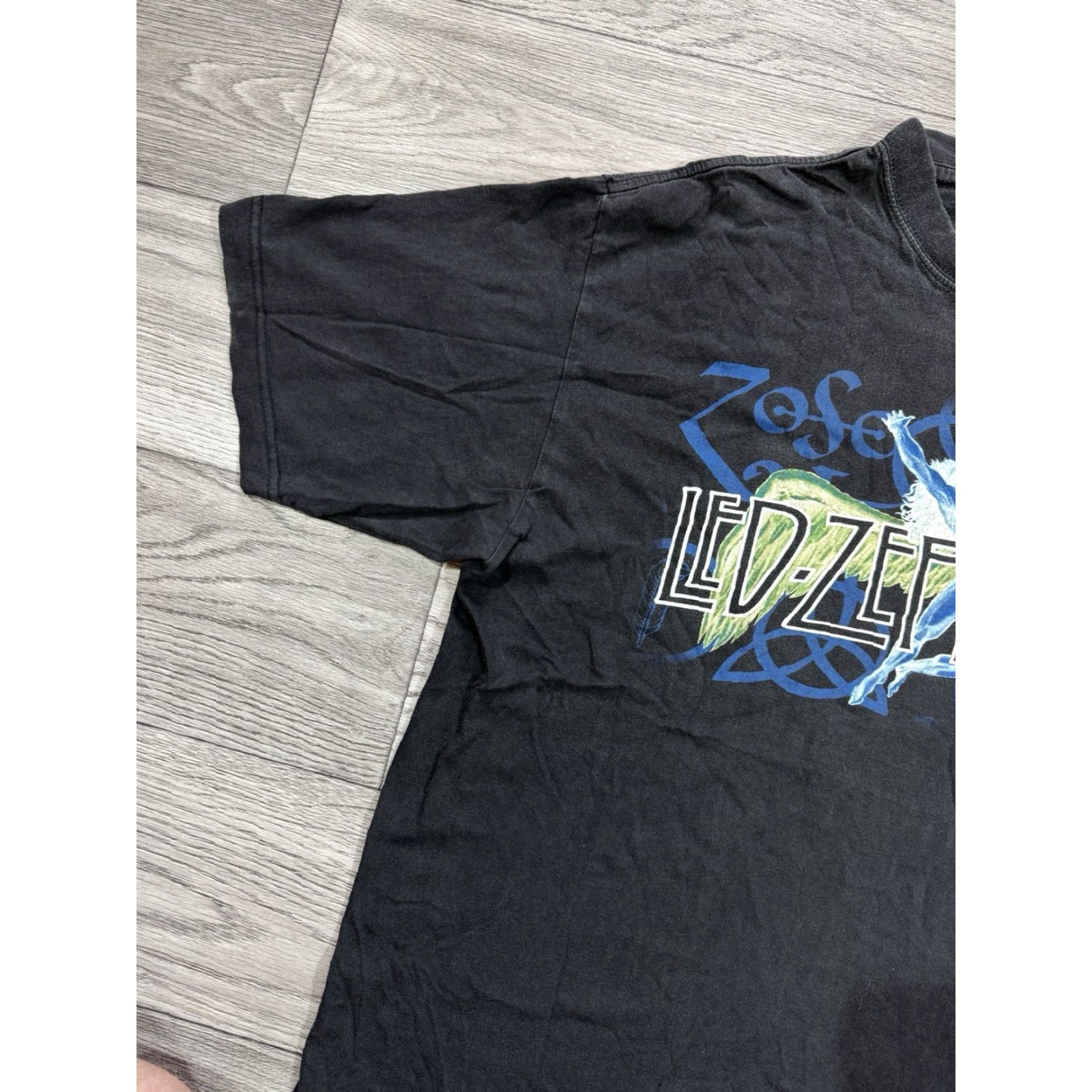 Doublet VINTAGE Led Zeppelin Double Sided Promo Band T-shirt XL Men 90s Black Short Sleeve Shirt Mens XL Size US XL / EU 56 / 4 - 4 Thumbnail