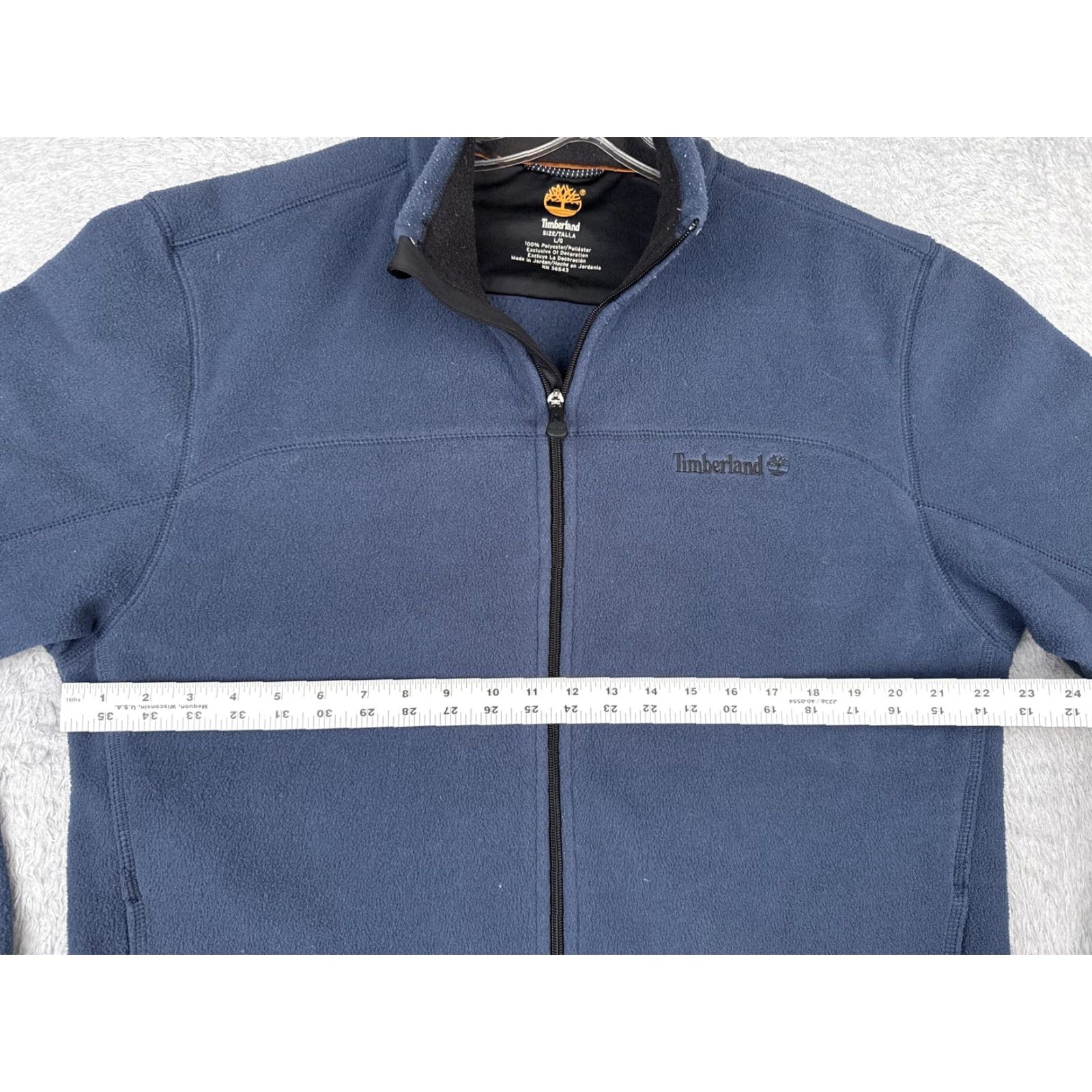 Timberland Timberland Jacket Mens Large Navy Blue Fleece Full Zip Stand Collar Embroidered Logo Tree Chest Size US L / EU 52-54 / 3 - 7 Thumbnail