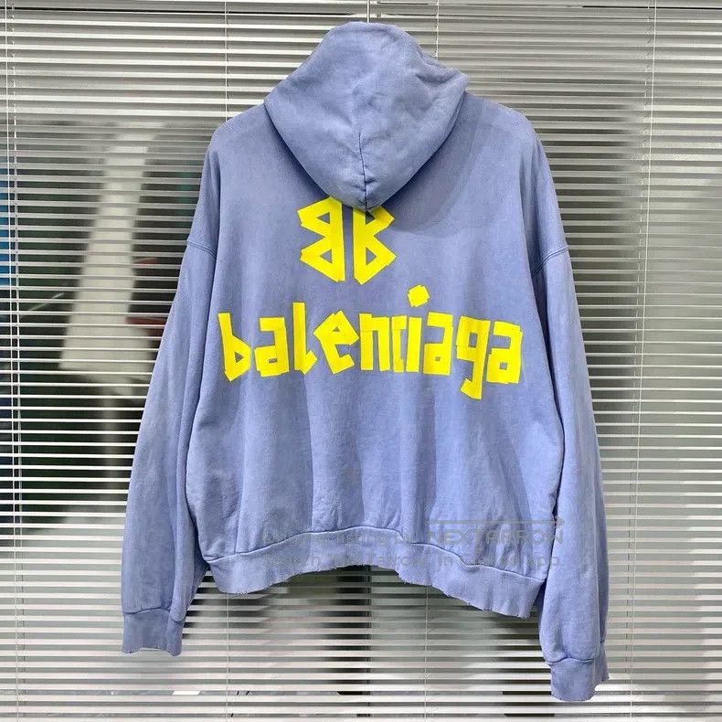 Balenciaga Balenciaga Hooded sweatshirt with tape letter logo, loose Size US S / EU 44-46 / 1 - 2 Thumbnail