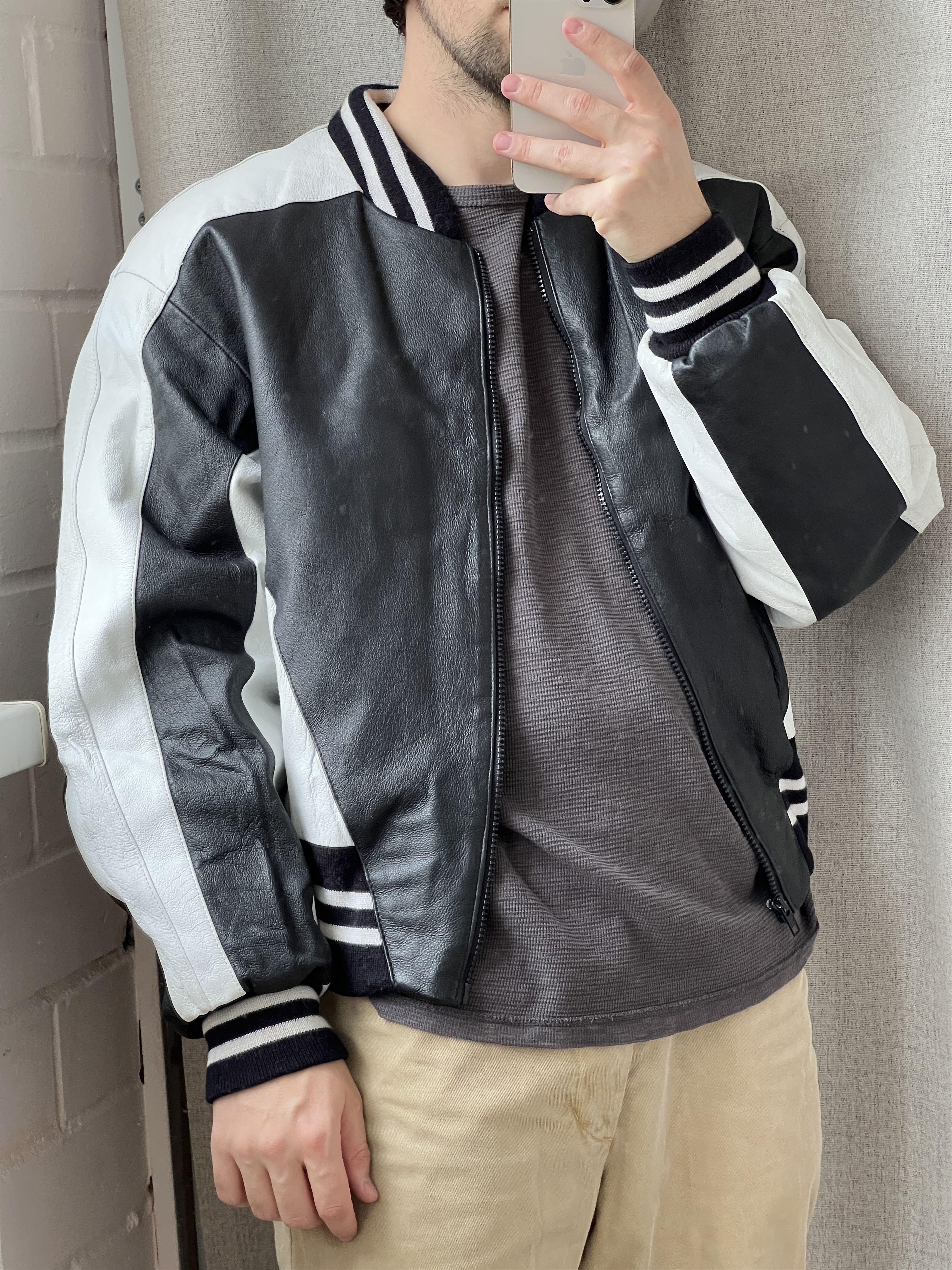 Japanese Brand Vintage Avant Garde Leather Bomber Moto Jacket Korea Size US S / EU 44-46 / 1 - 3 Thumbnail