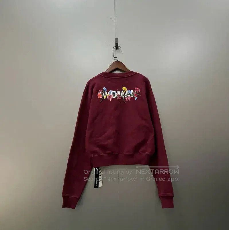 Off-White Off-White Burgundy Cotton Long Sleeve Sweatshirt . Size XS / US 0-2 / IT 36-38 - 3 Thumbnail
