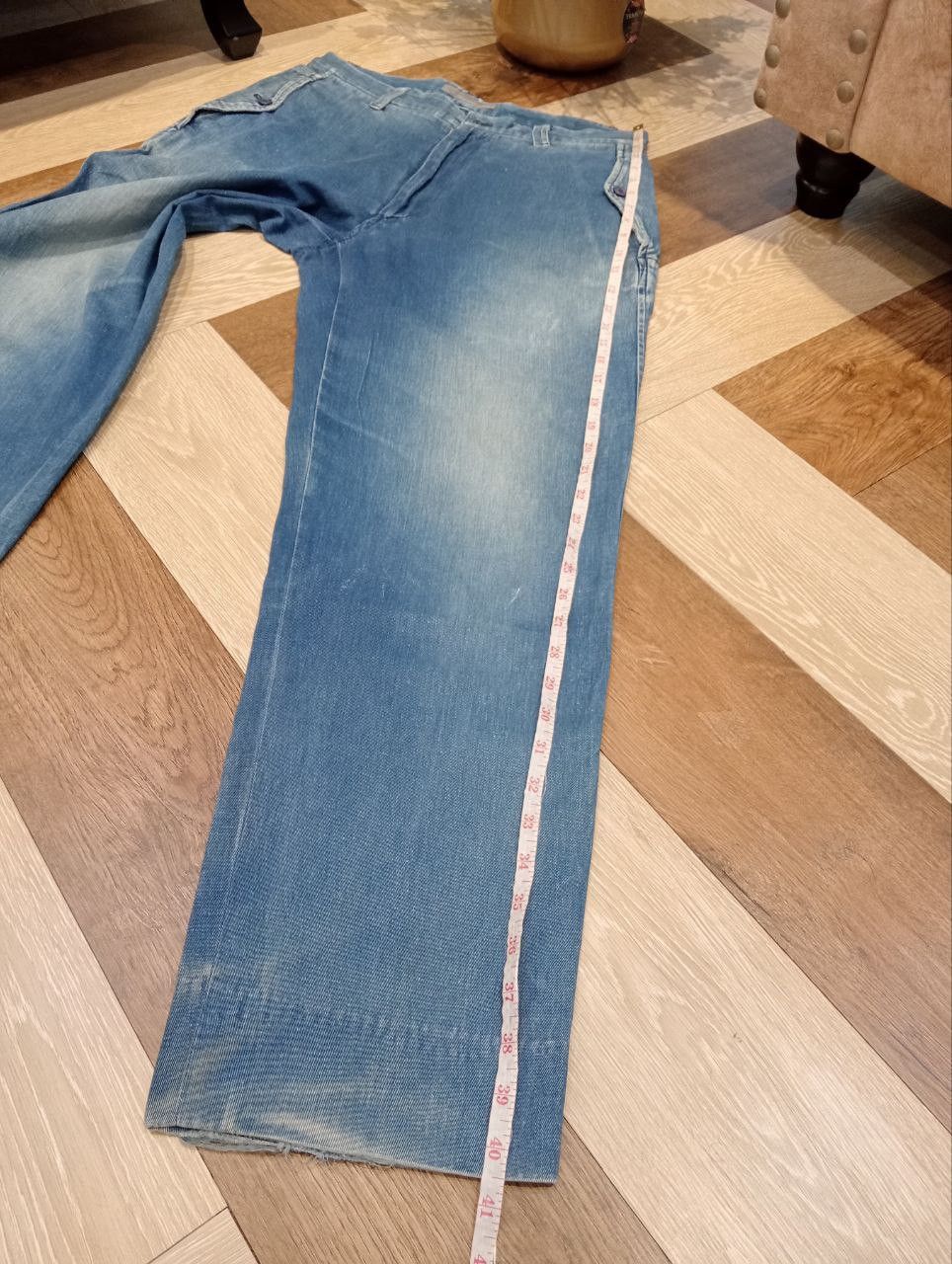 Issey Miyake RARE ISSEY MIYAKE VINTAGE DISTRESSED DENIM TROUSERS PANTS Size US 31 - 19 Thumbnail