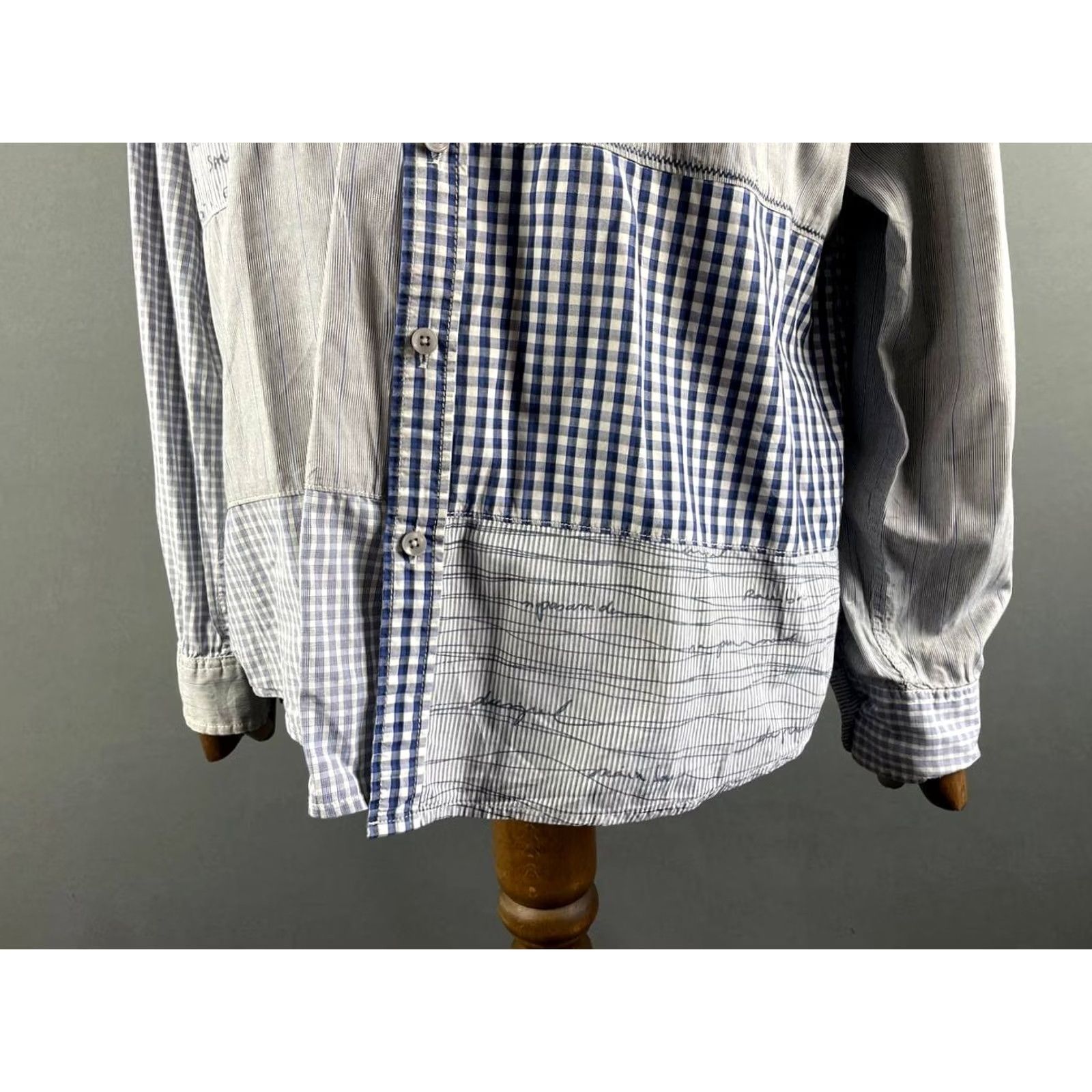 Desigual Desigual Shirt Mens XL Blue Casual Size Patchwork Long Sleeve Button Size US XL / EU 56 / 4 - 7 Thumbnail