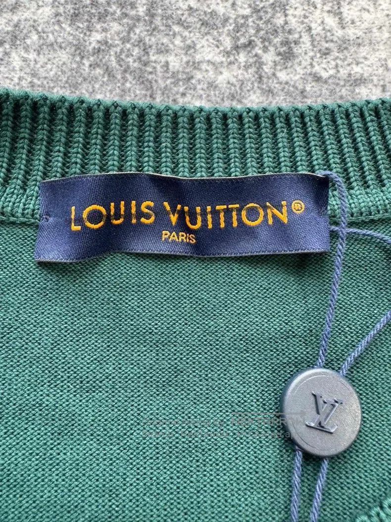 Louis Vuitton Louis Vuitton Green Pin Knit T. Size US L / EU 52-54 / 3 - 3 Thumbnail