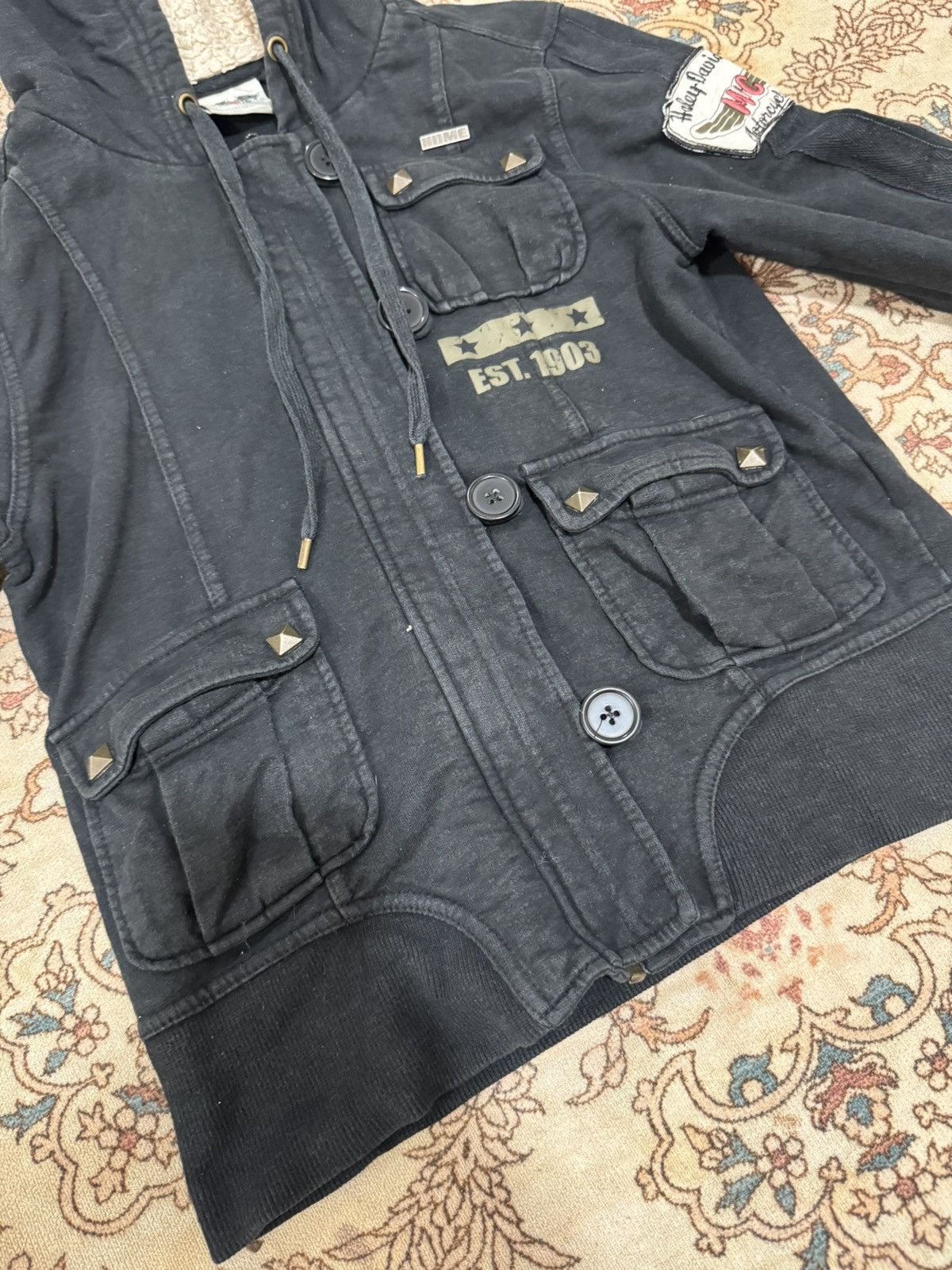 Harley Davidson × Vintage Harley Davidson Hooded Jacket Size US S / EU 44-46 / 1 - 7 Thumbnail