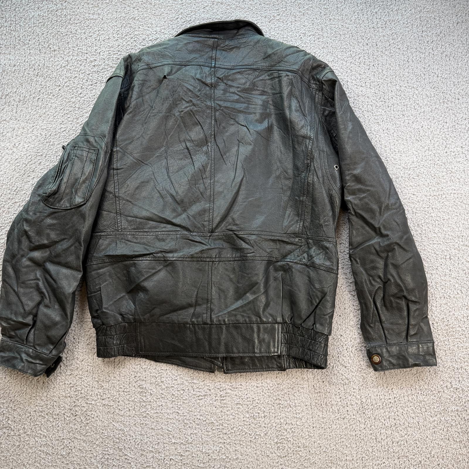 The Weeknd Vintage 90s Weekends Genuine Leather Bomber Jacket Black LT Size US L / EU 52-54 / 3 - 2 Thumbnail